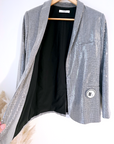 Veste grise à carreaux et sequins - 𝐌𝐚𝐫𝐢𝐧𝐚𝟒𝟒𝐟𝐚𝐦𝐢𝐥𝐲