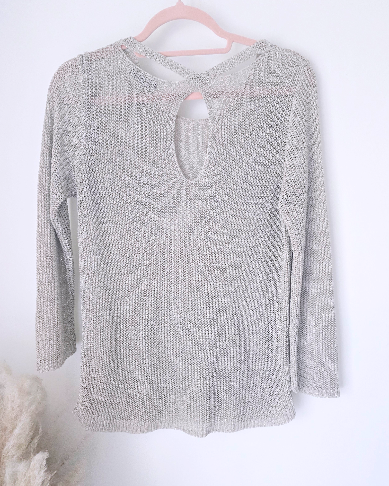 Pull ajouré argenté - 𝐌𝐚𝐫𝐢𝐧𝐚𝟒𝟒𝐟𝐚𝐦𝐢𝐥𝐲