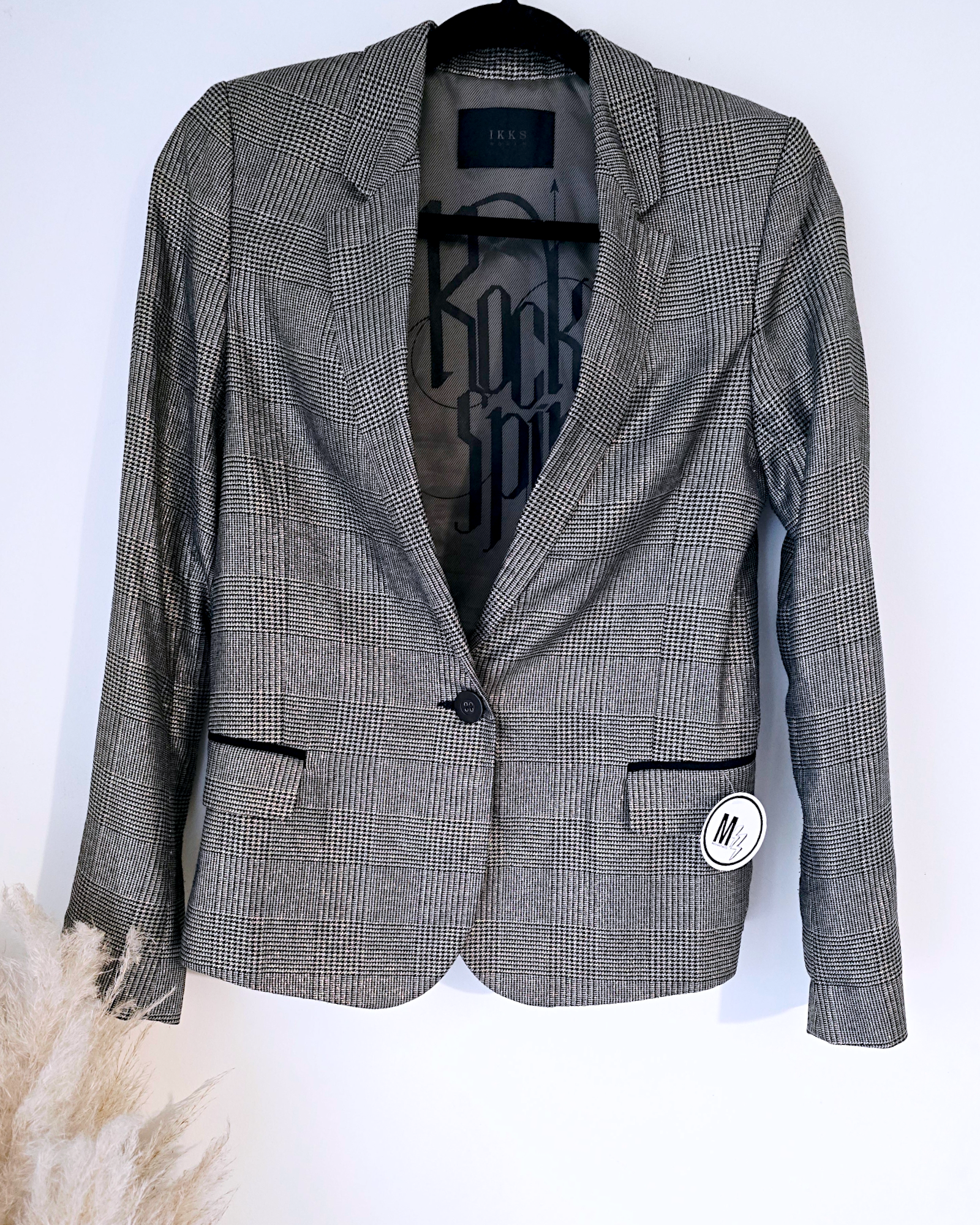 Veste bronze à carreaux noirs