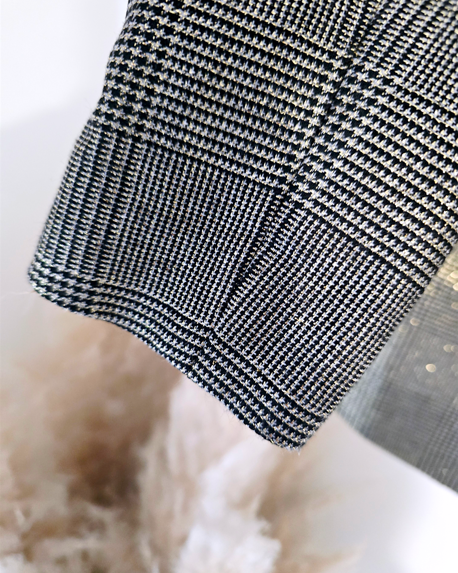 Veste bronze à carreaux noirs