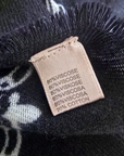 Écharpe noire à imprimé bandana