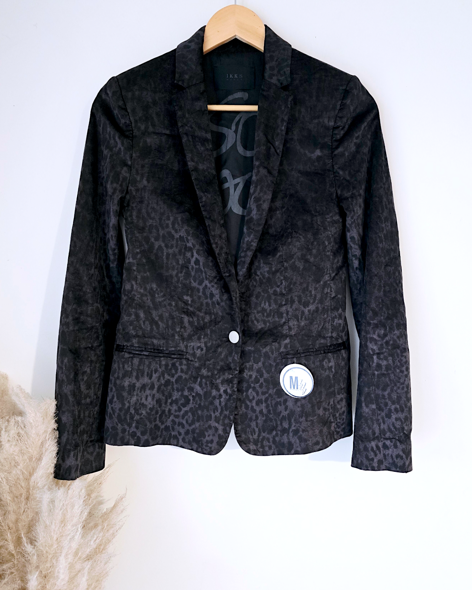 Veste velours ras à imprimé léopard