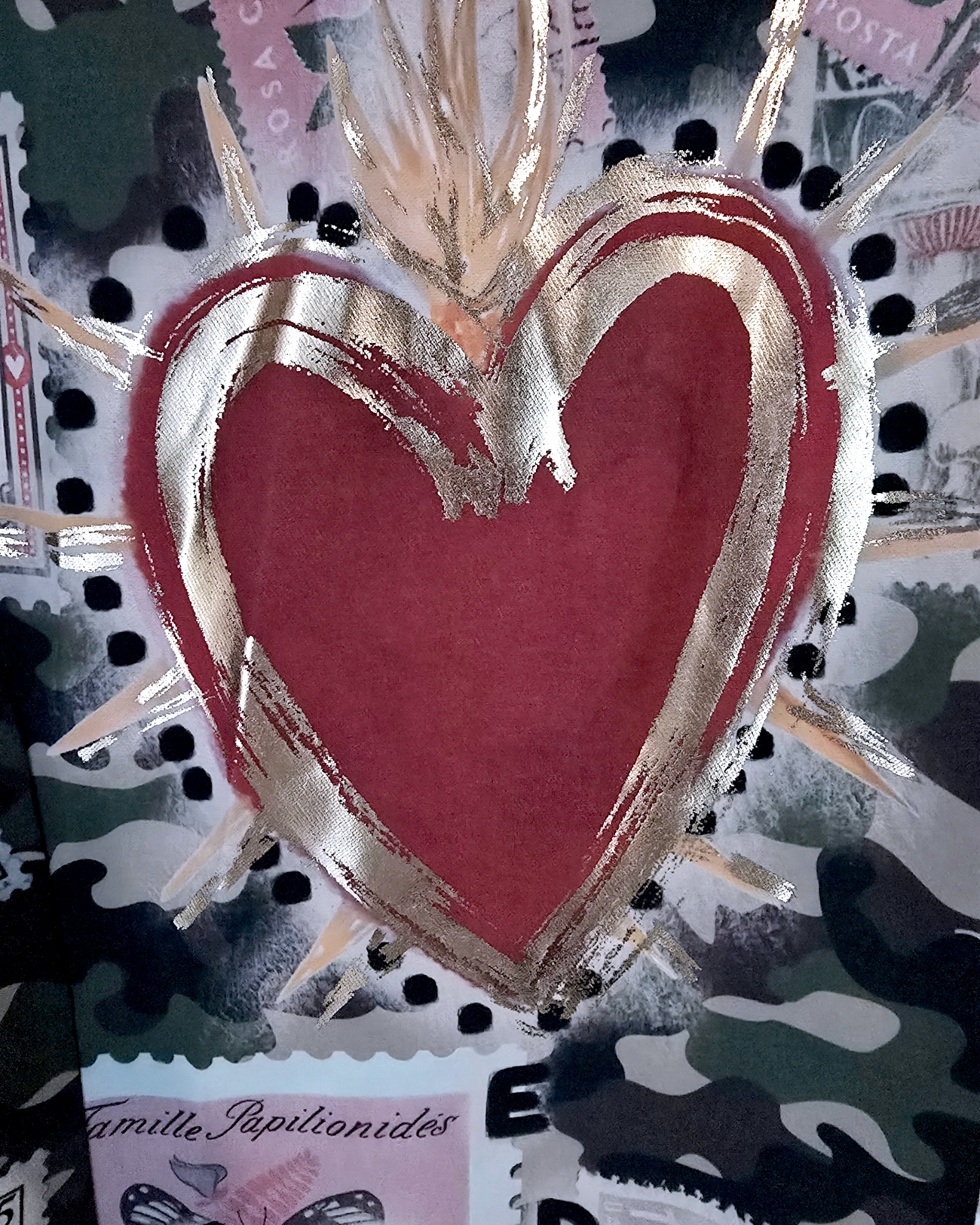 Blazer camouflage à inscriptions - 𝐌𝐚𝐫𝐢𝐧𝐚𝟒𝟒𝐟𝐚𝐦𝐢𝐥𝐲