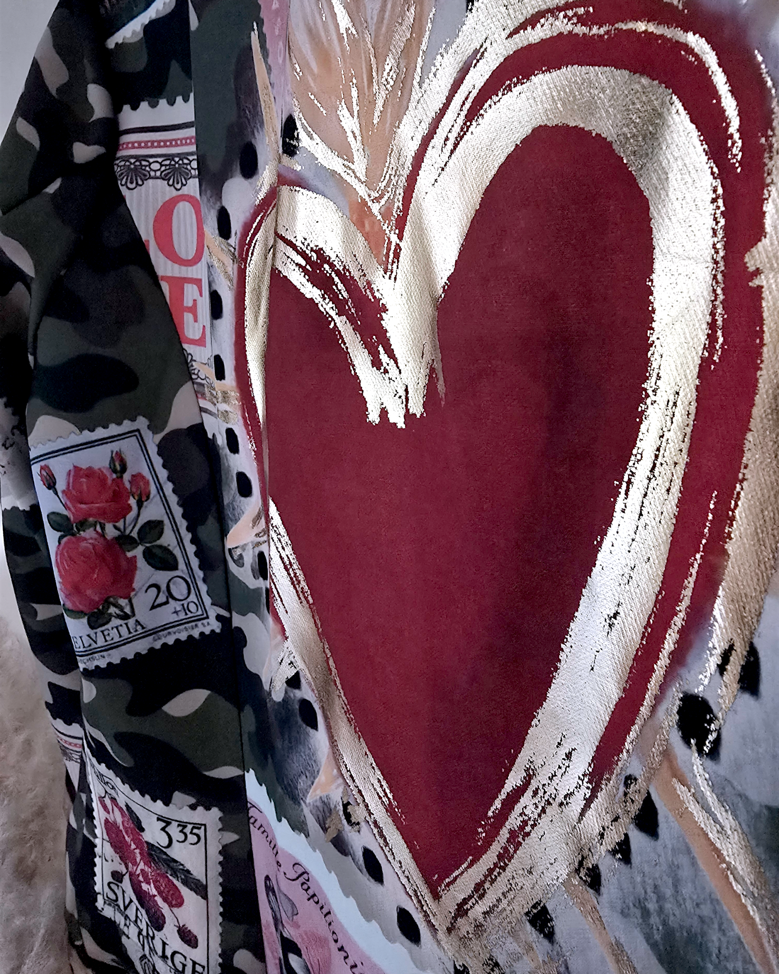 Blazer camouflage à inscriptions - 𝐌𝐚𝐫𝐢𝐧𝐚𝟒𝟒𝐟𝐚𝐦𝐢𝐥𝐲