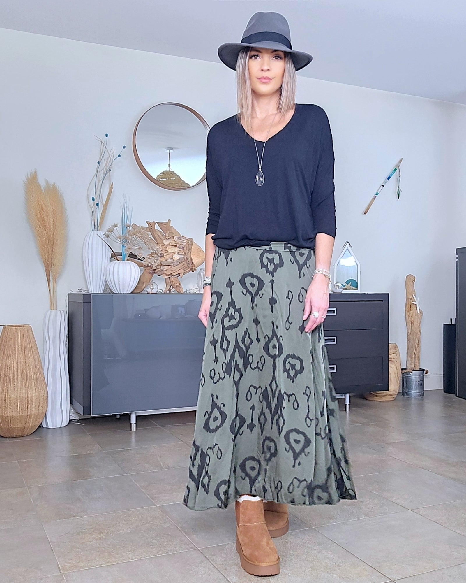 Jupe éthnique maxi