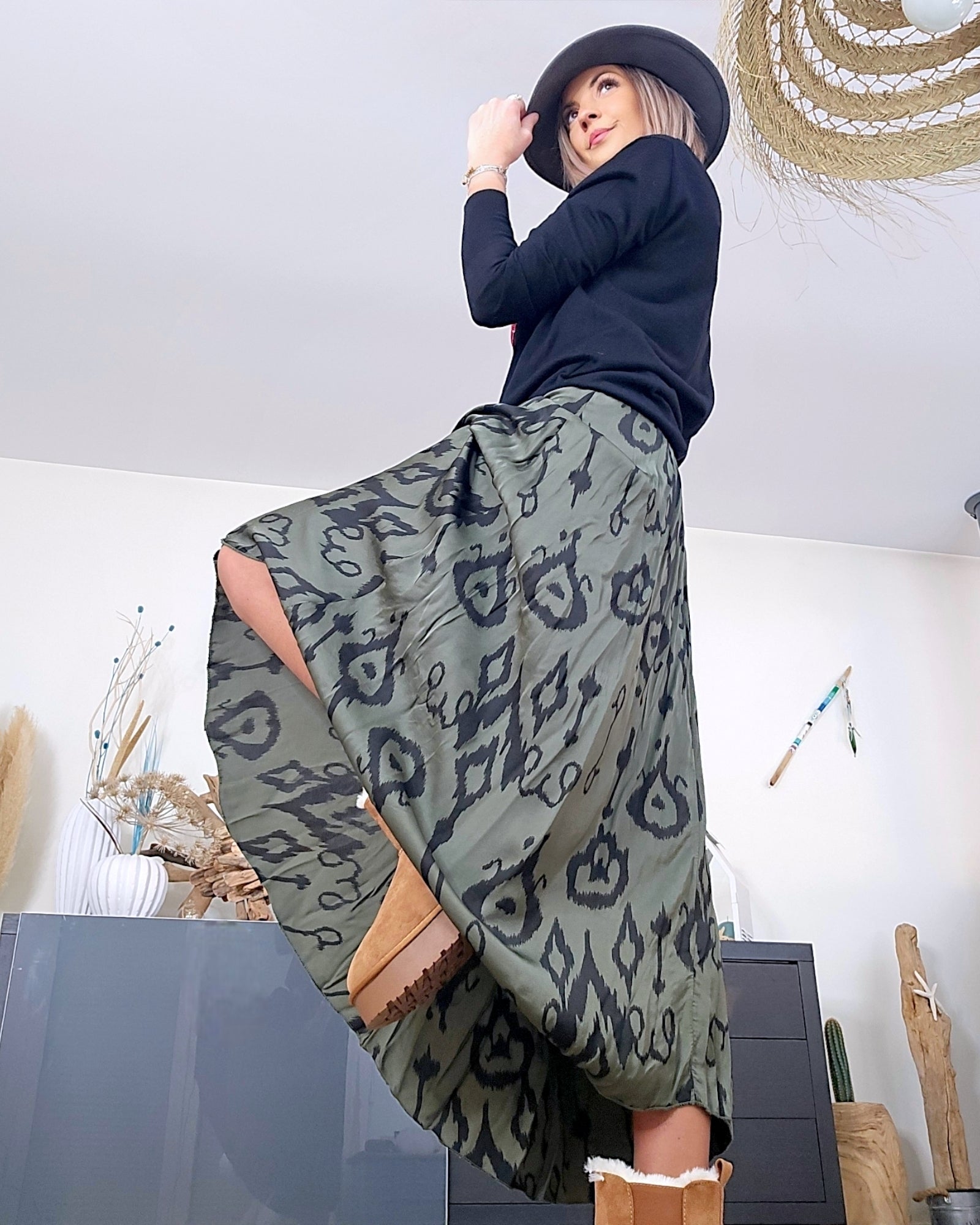 Jupe éthnique maxi
