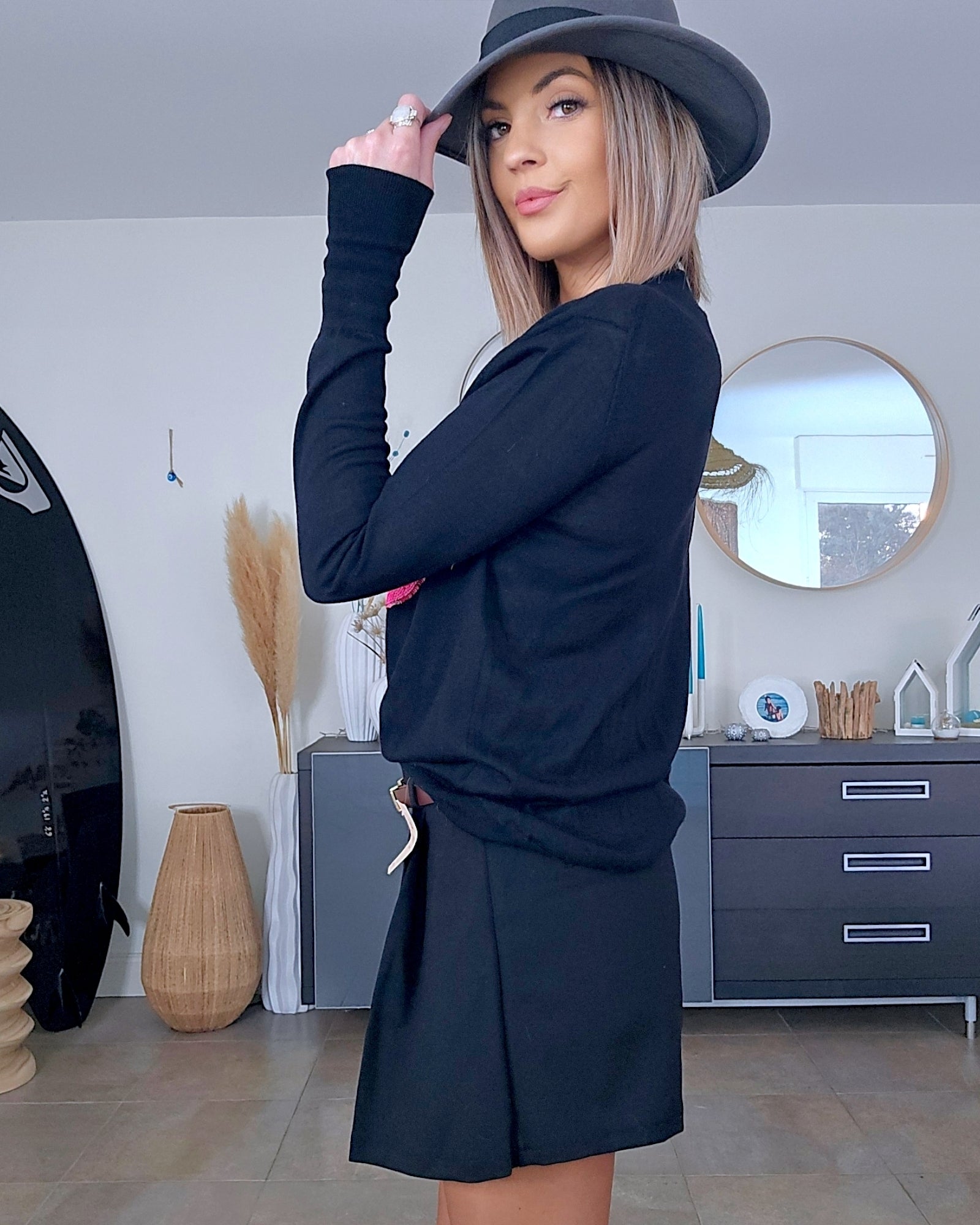 Pull bouche bicolore