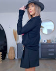 Pull bouche bicolore