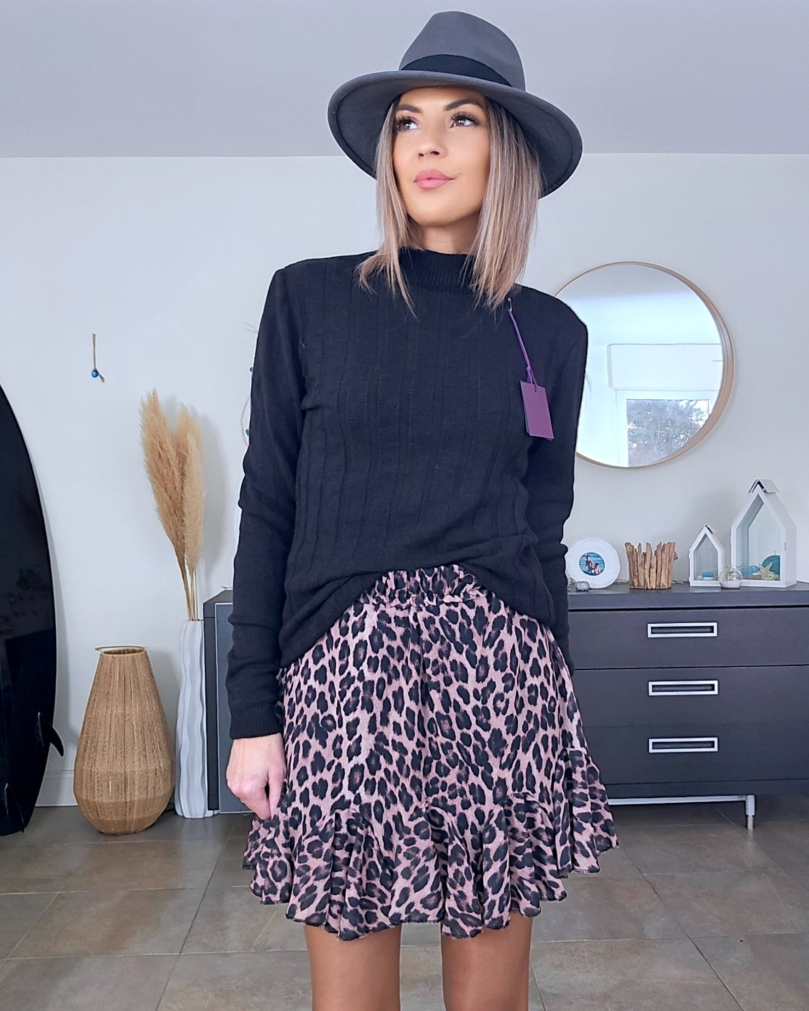 Pull col cheminé