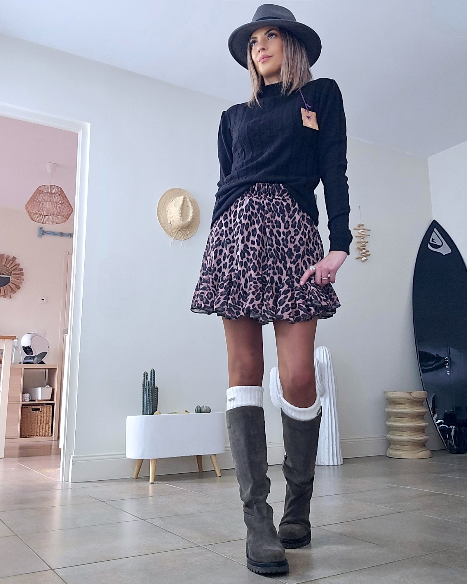 Pull col cheminé