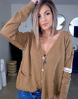 Cardigan long esprit militaire