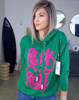 Pull maille à capuche