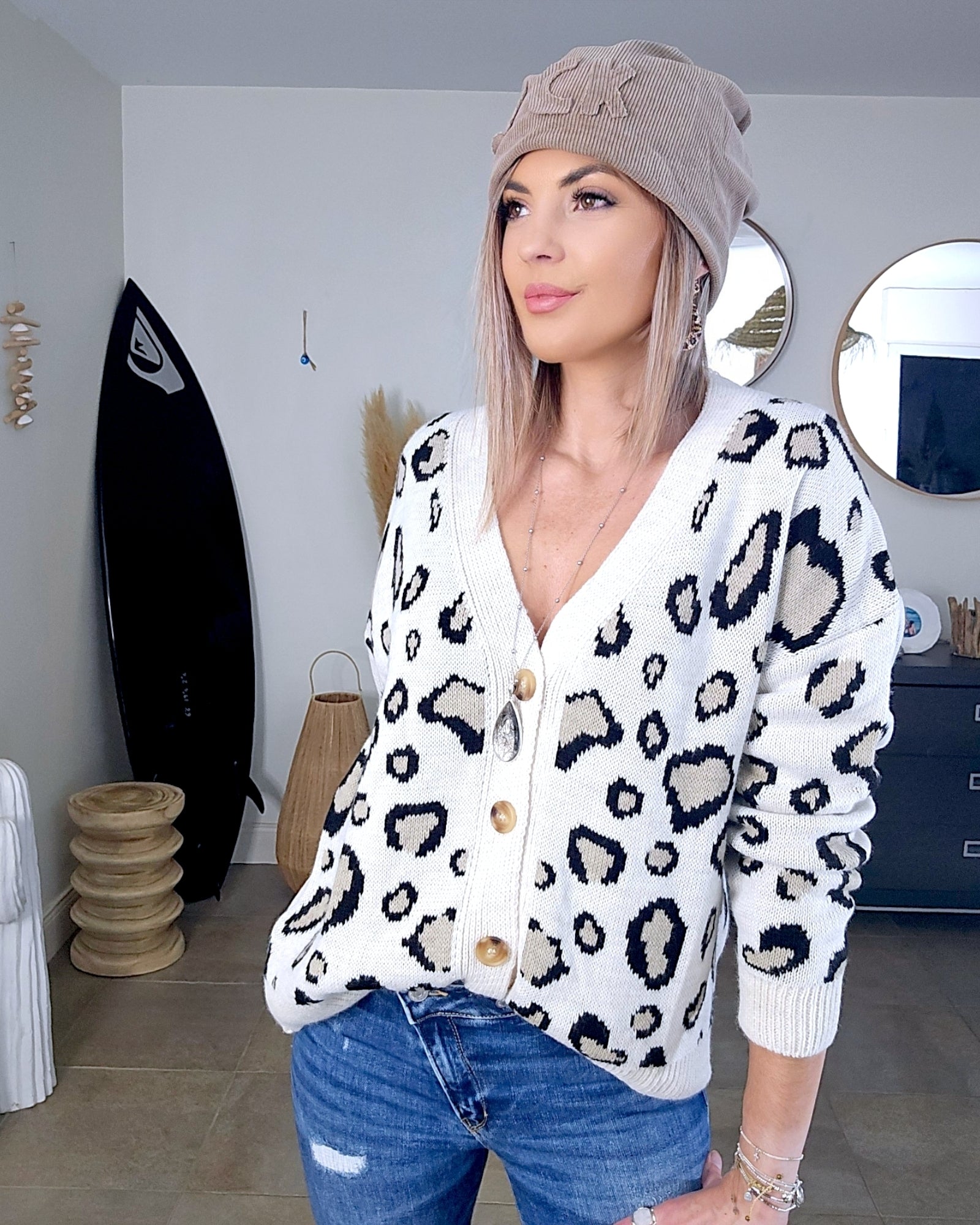 Cardigan double sens léo