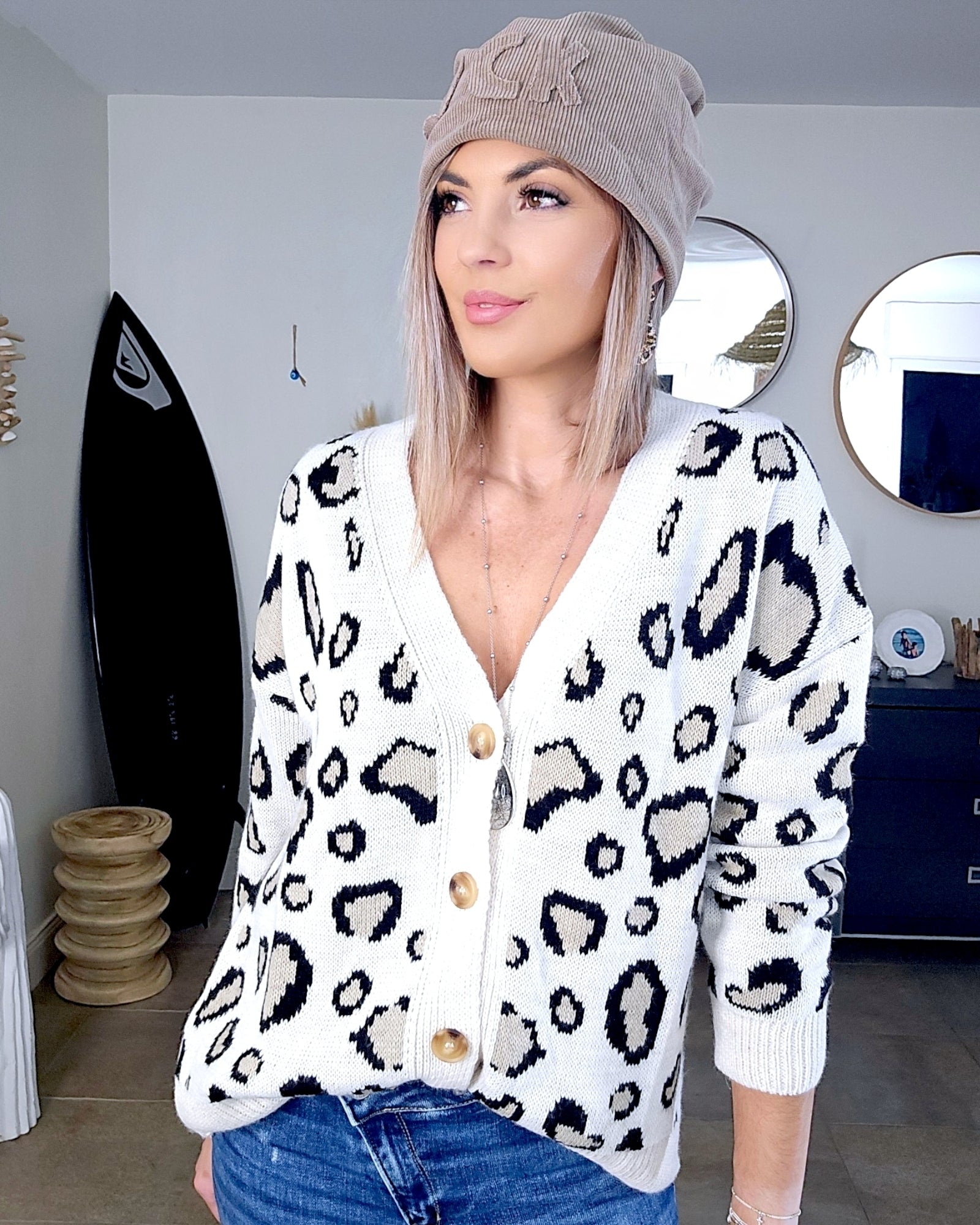 Cardigan double sens léo