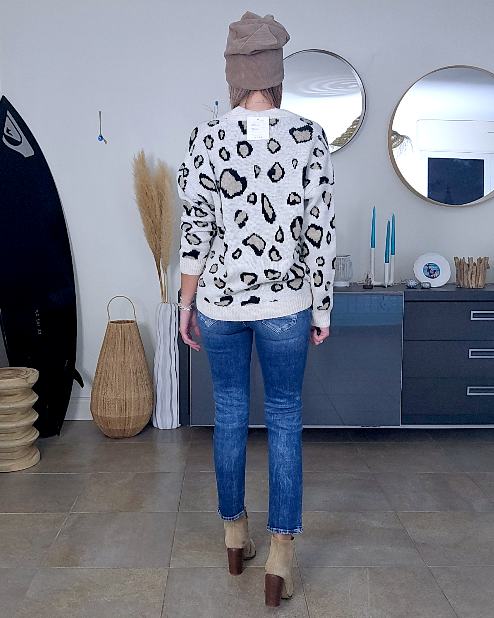 Cardigan double sens léo