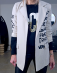 Veste tags boy écru