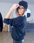 Bonnet velours noir