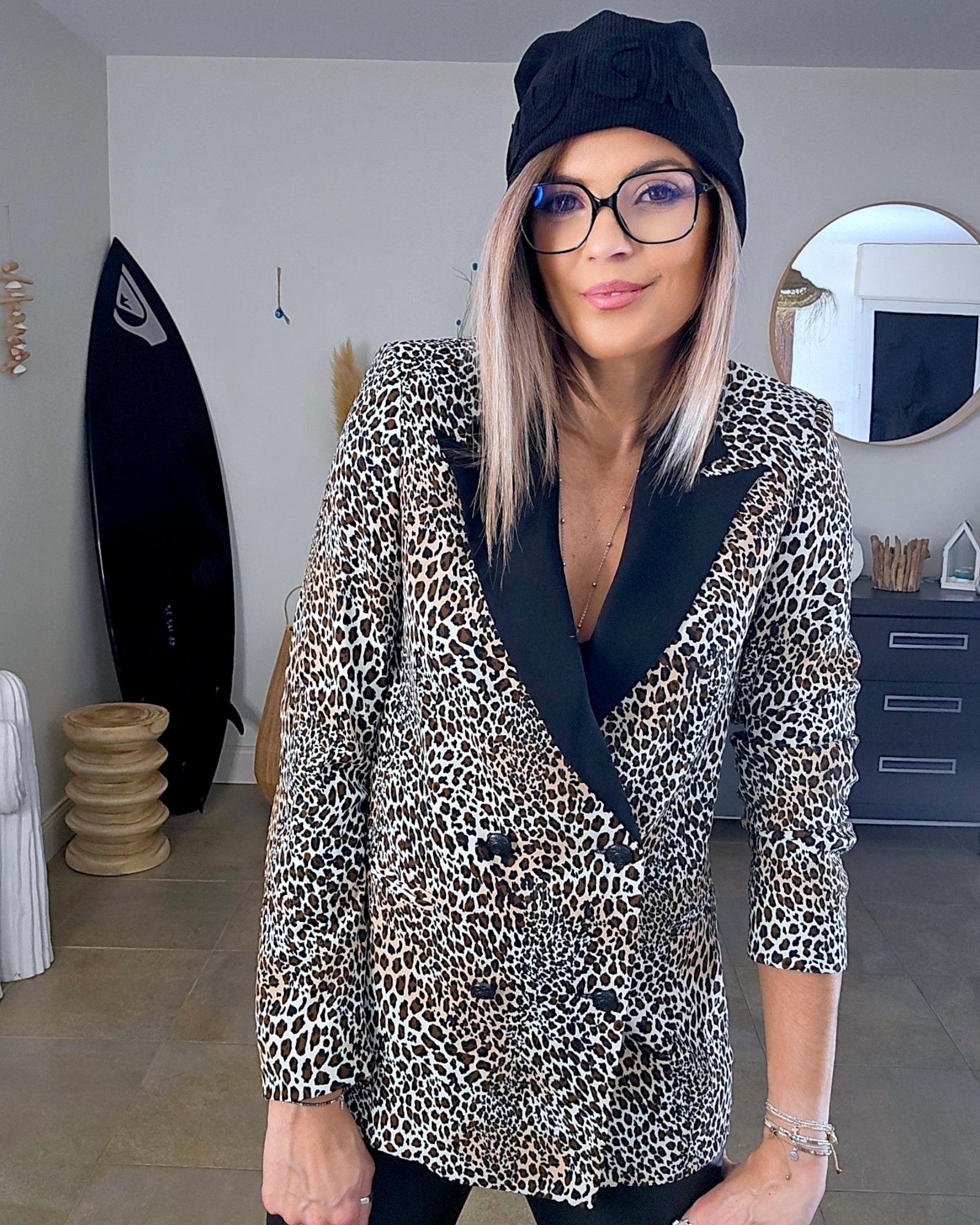 Bonnet velours noir