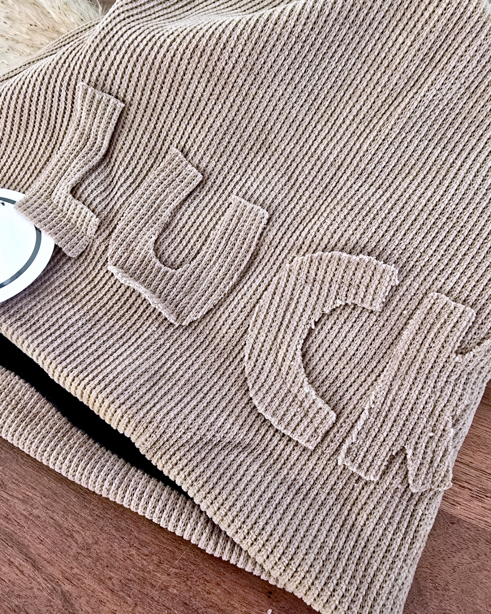 Bonnet velours beige