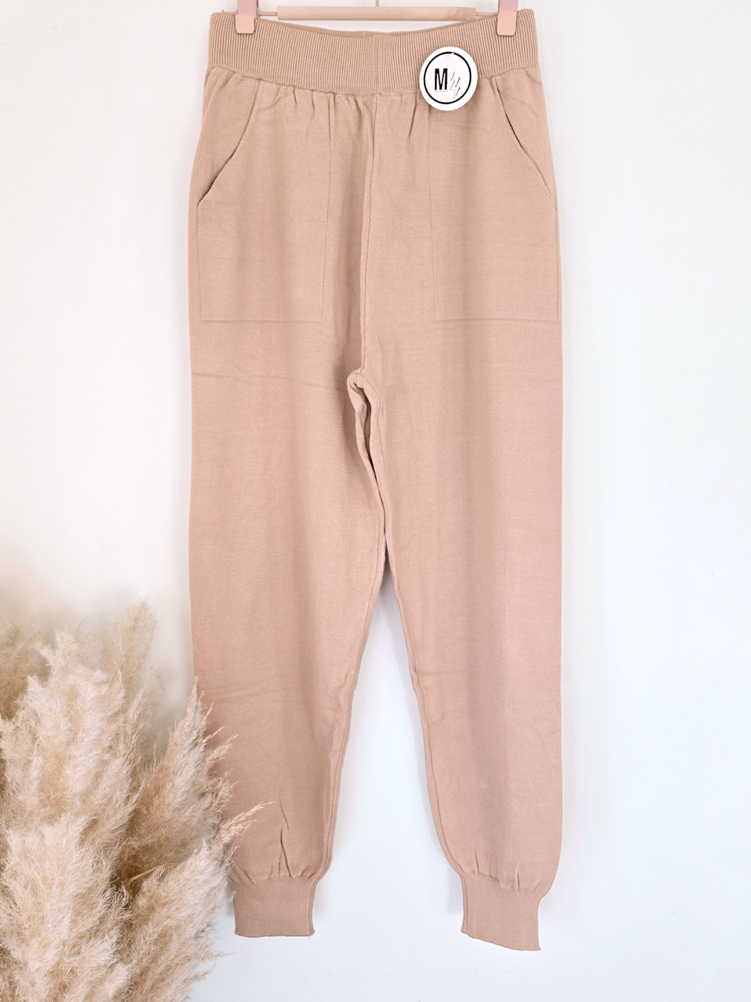 Jogg en maille beige