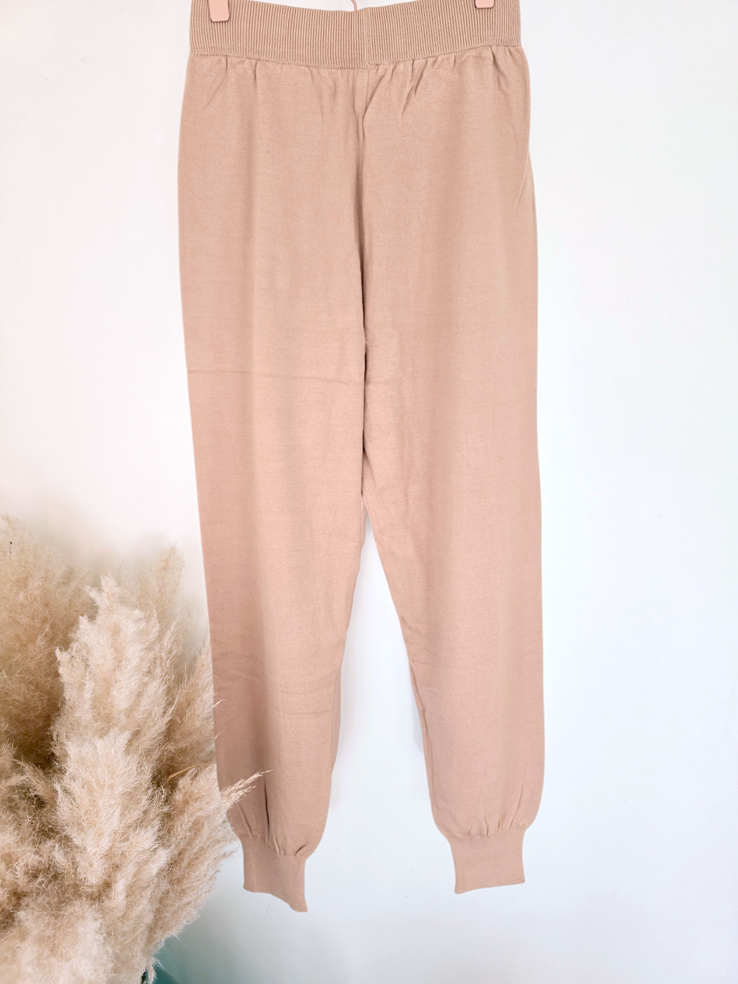 Jogg en maille beige