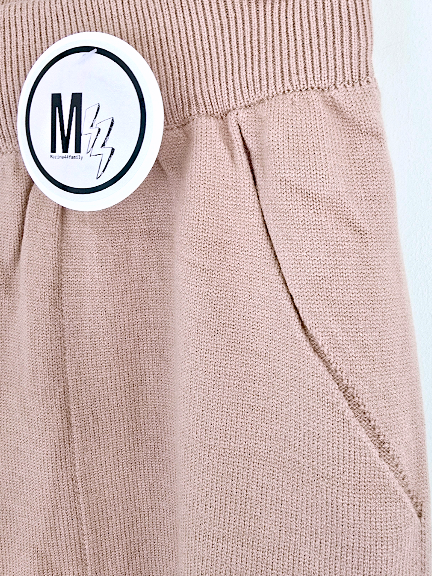 Jogg en maille beige
