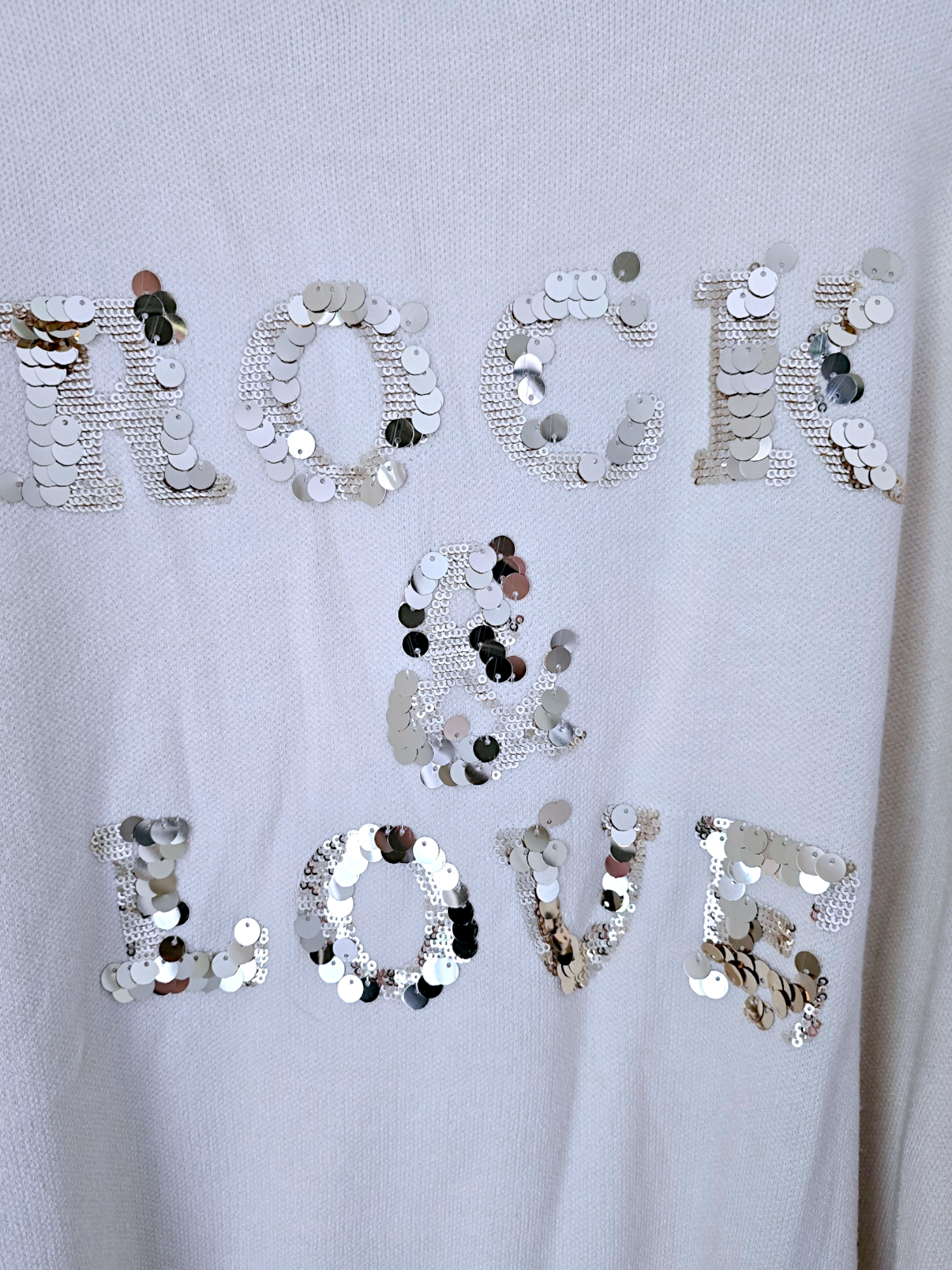 Sweat maille rock&amp;love beige clair