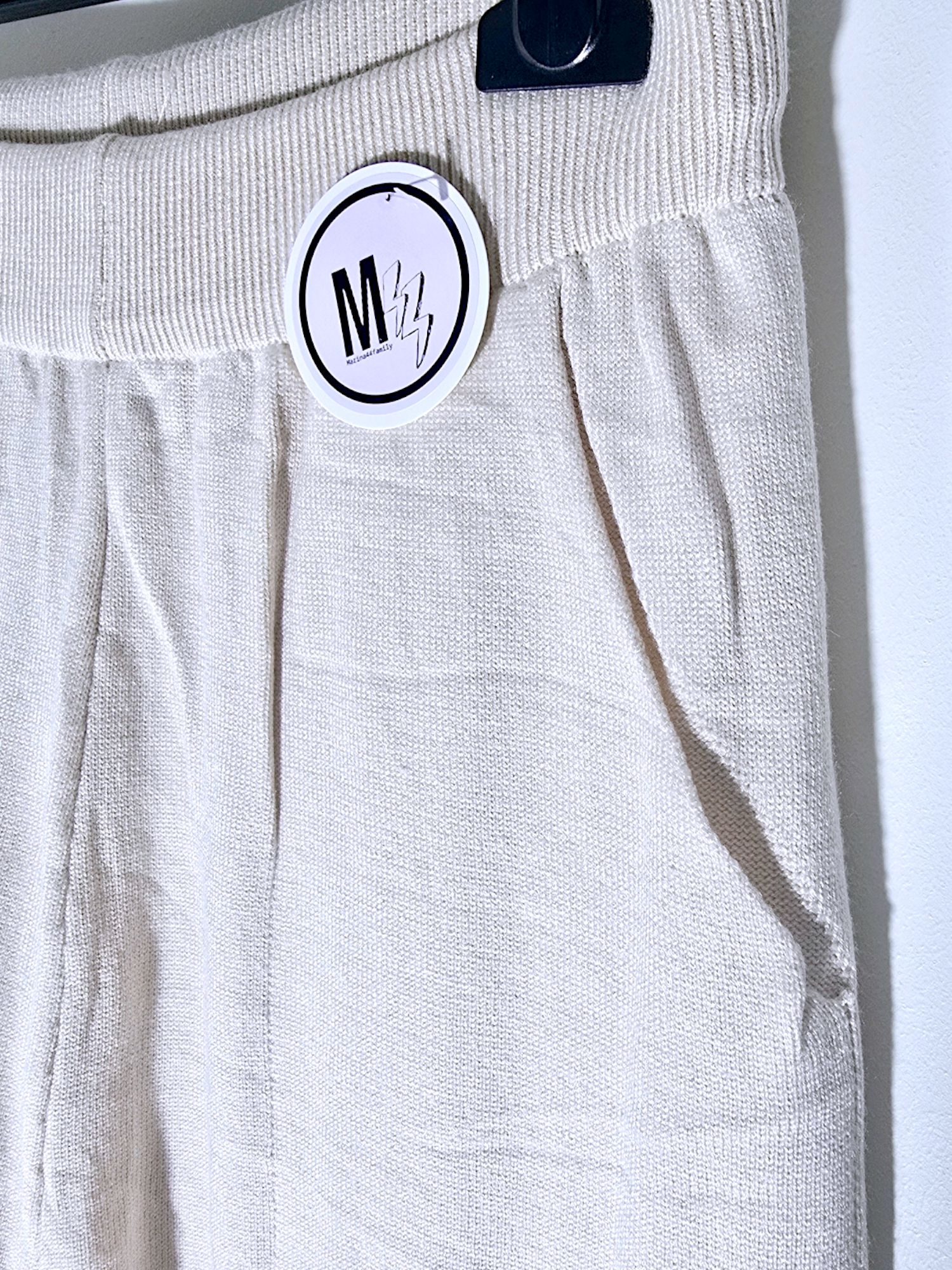Jogg en maille beige clair