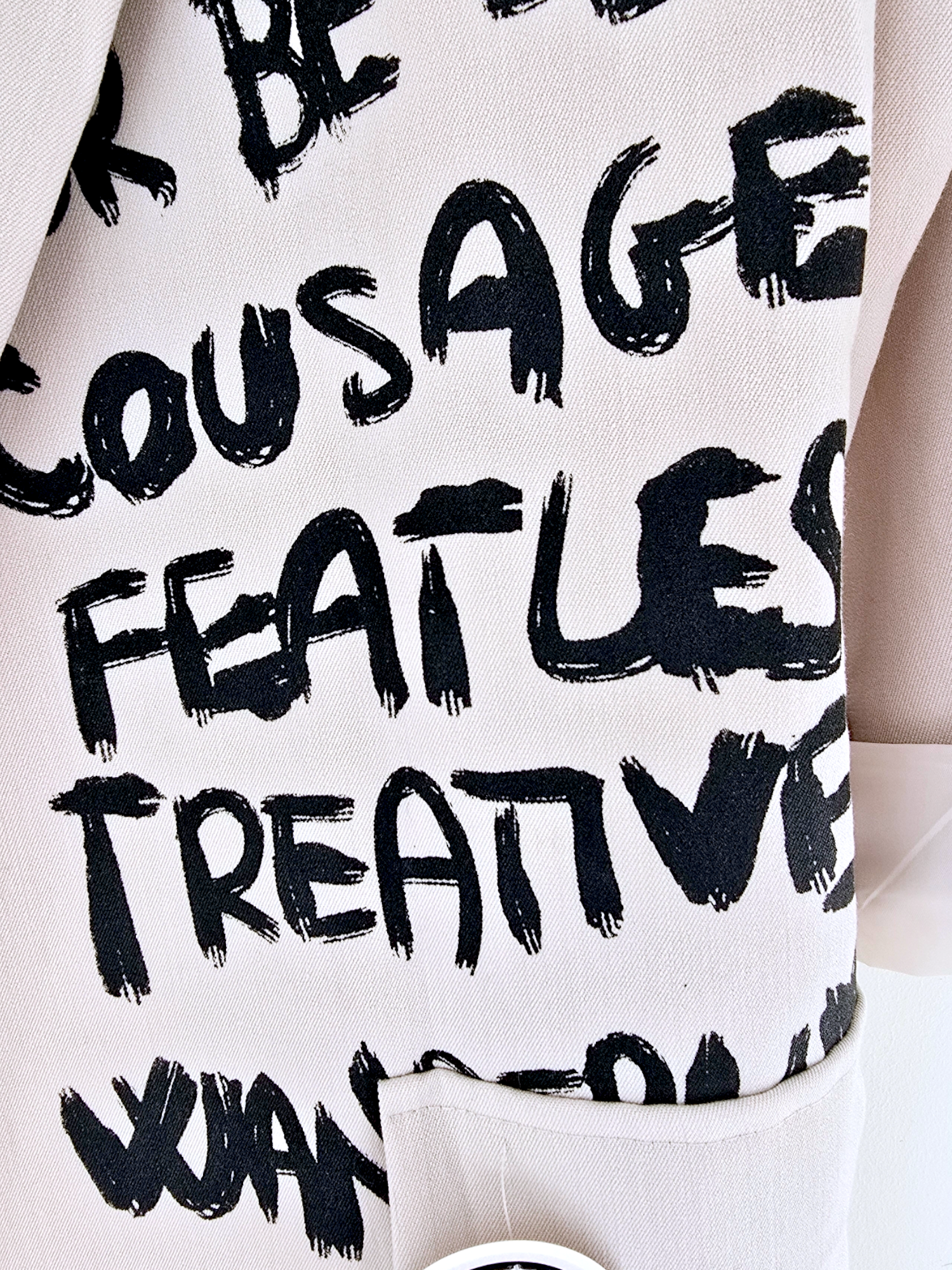 Veste tags boy écru
