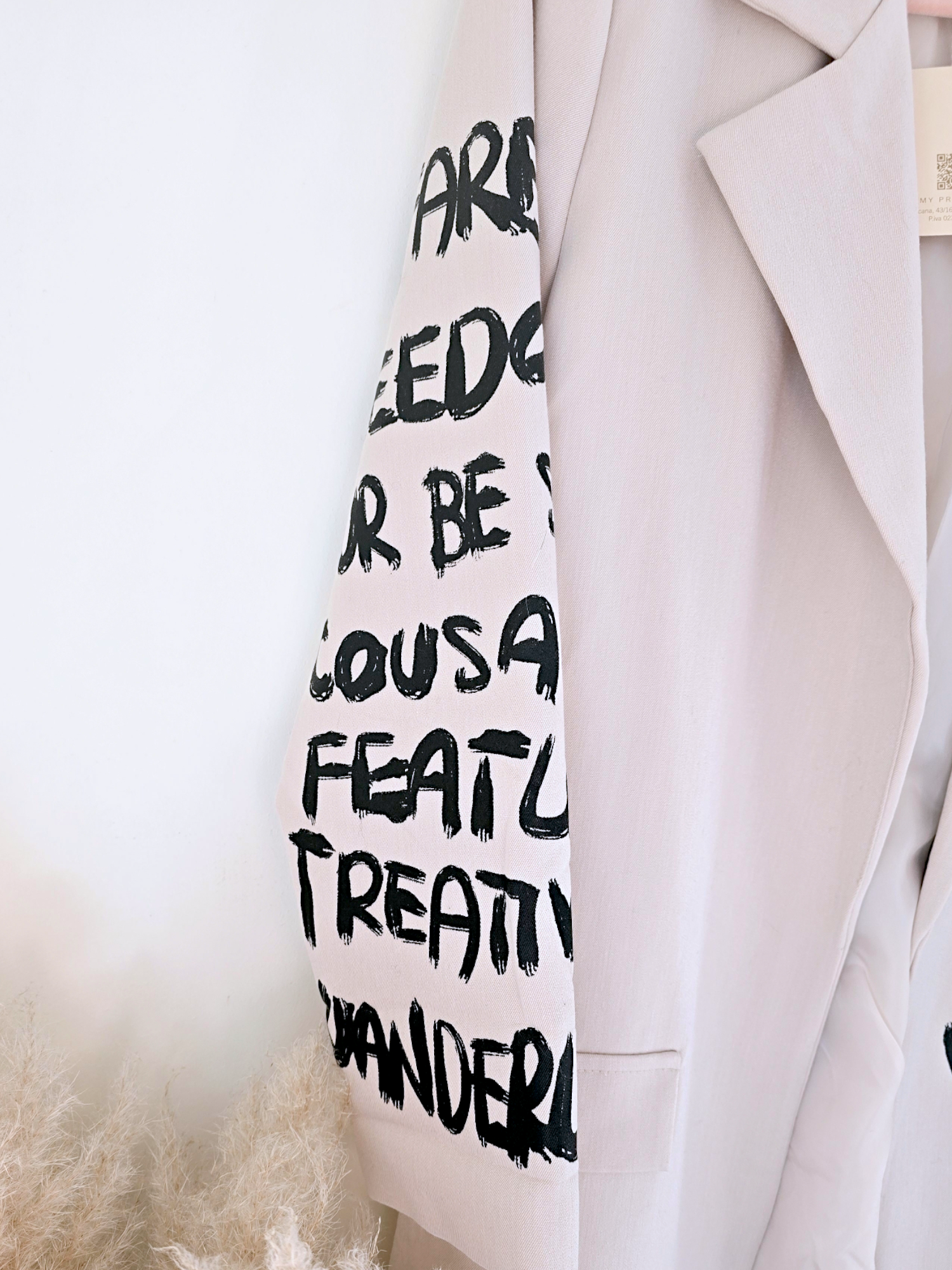 Veste tags boy écru