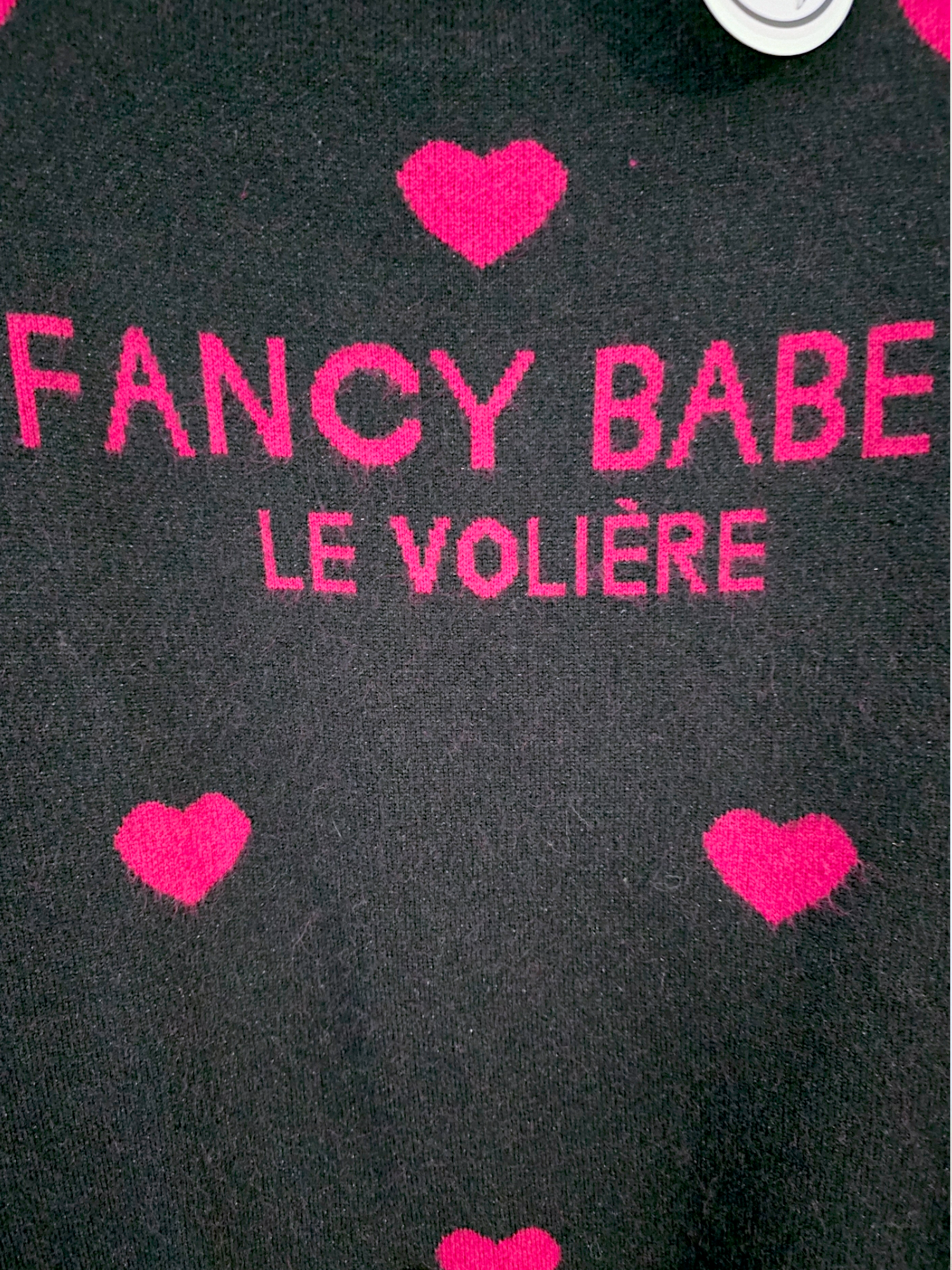 Pull cœur fuchsia
