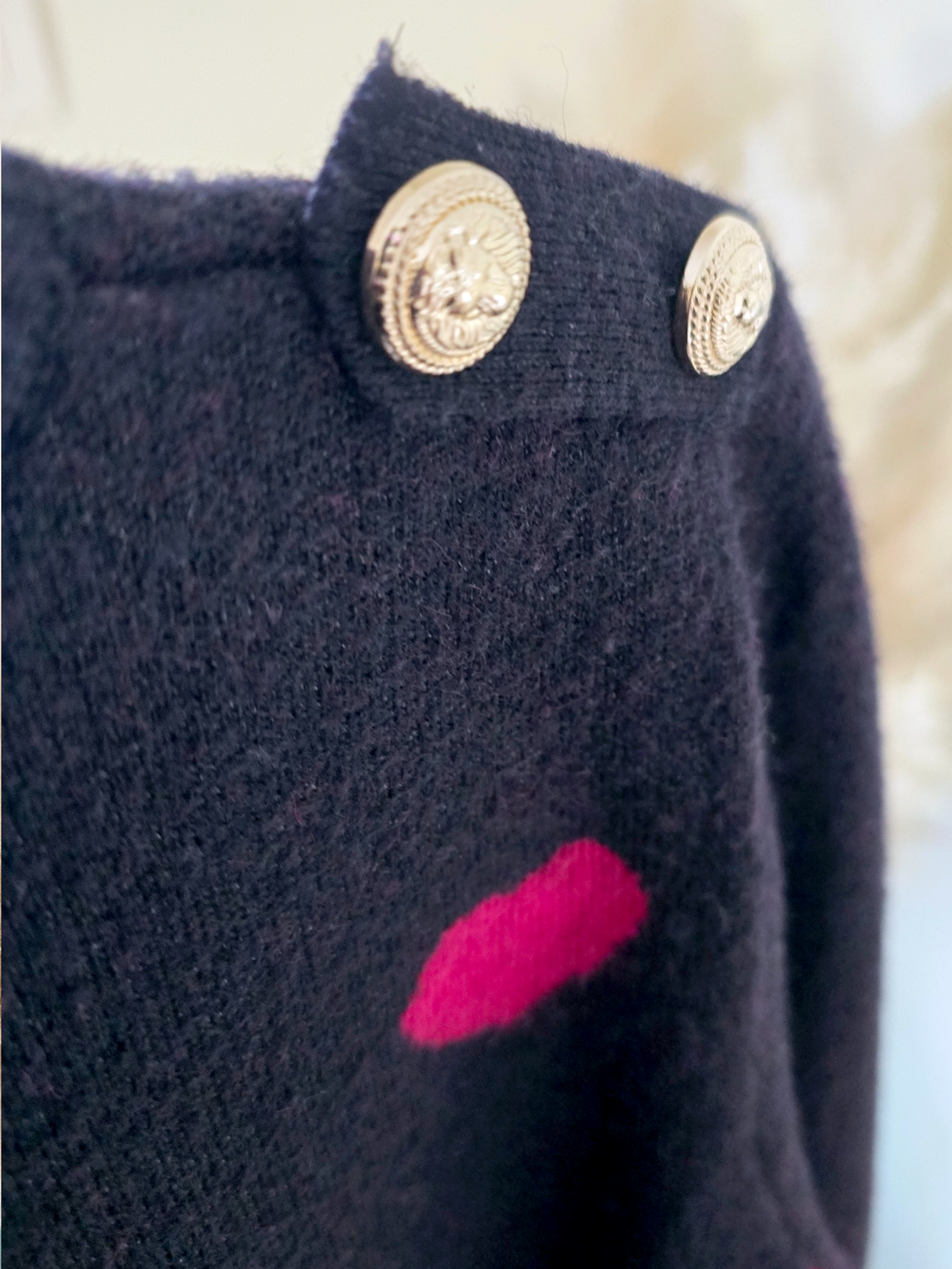Pull cœur fuchsia