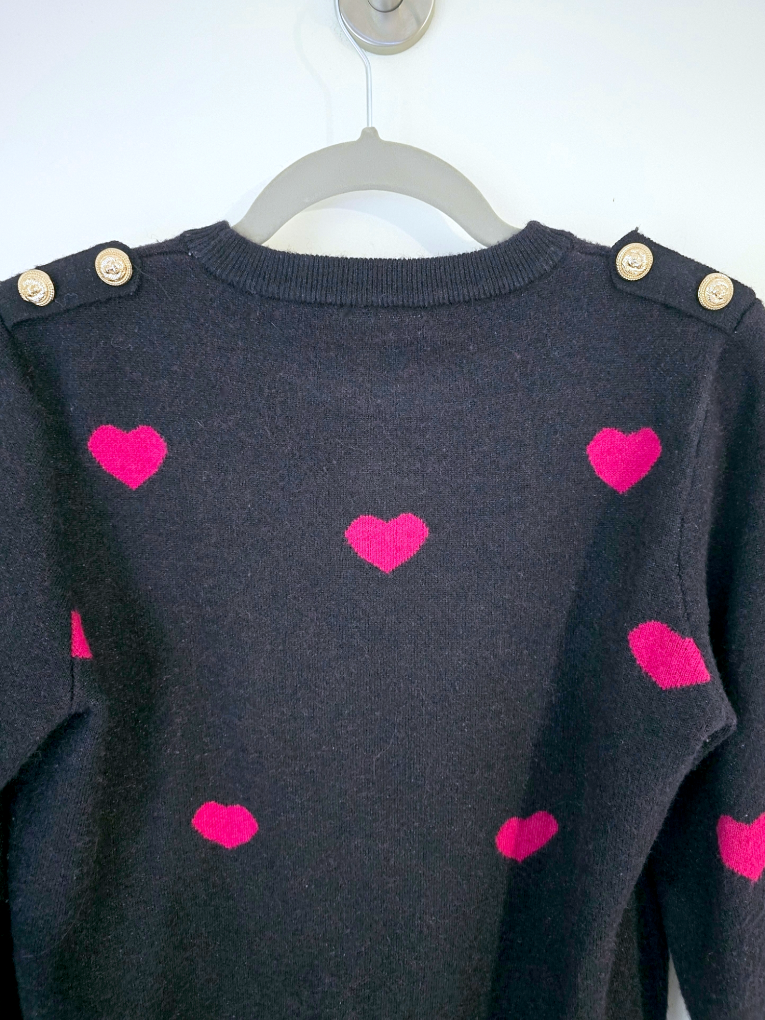 Pull cœur fuchsia