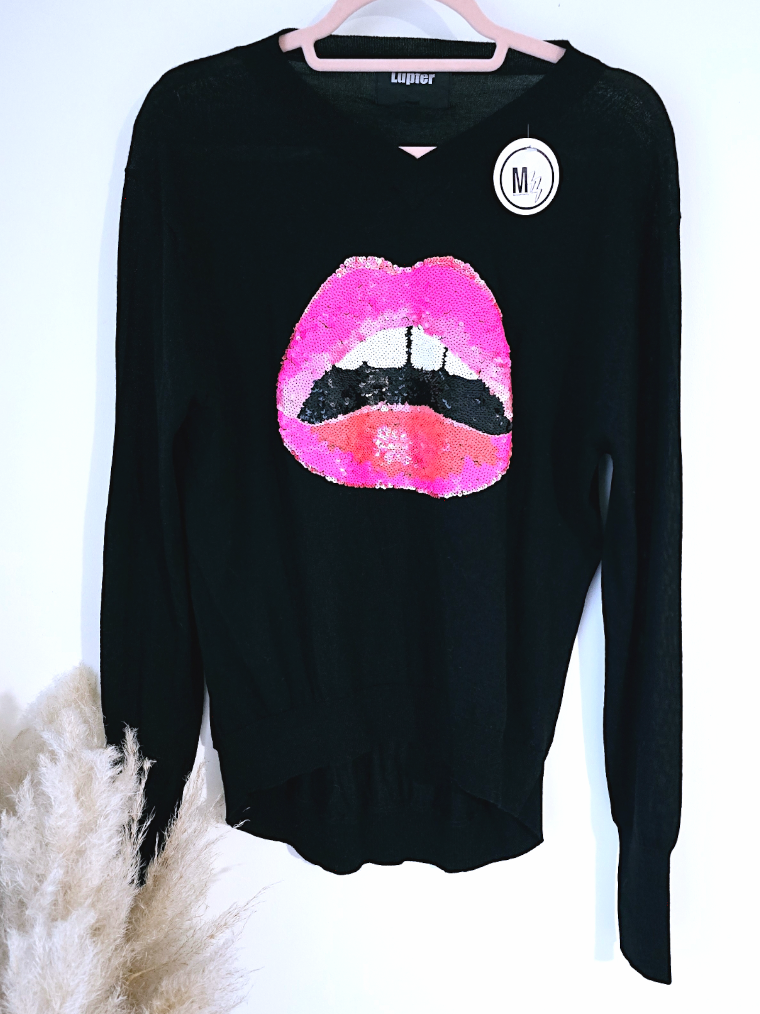Pull bouche bicolore