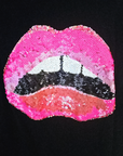 Pull bouche bicolore