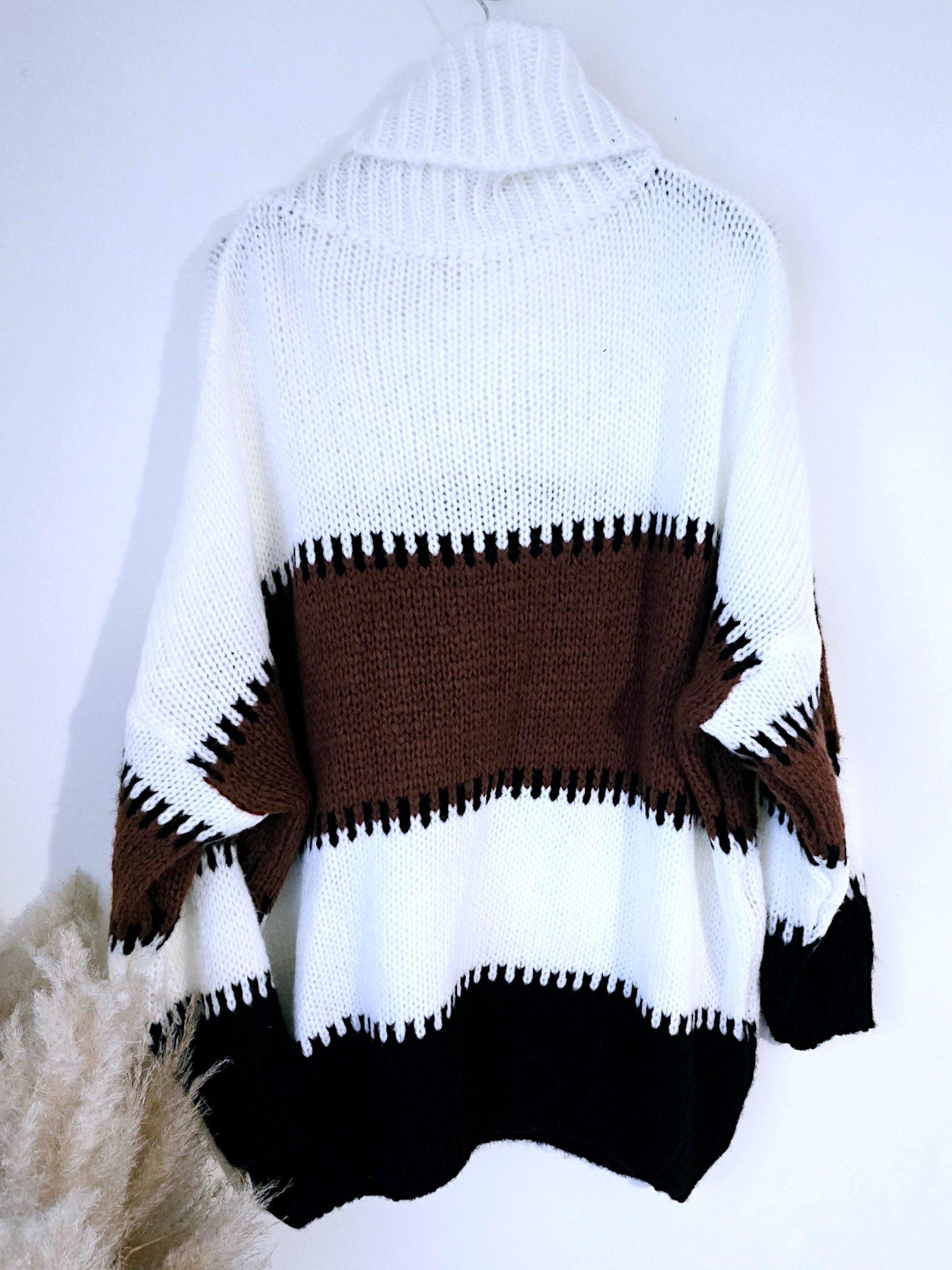 Pull long tricolore