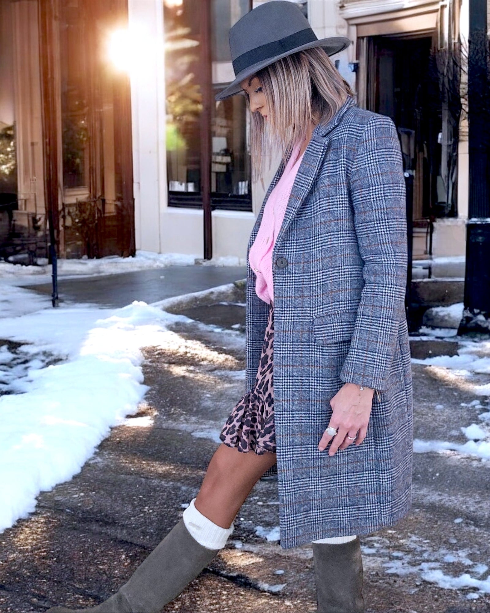 Manteau à carreaux