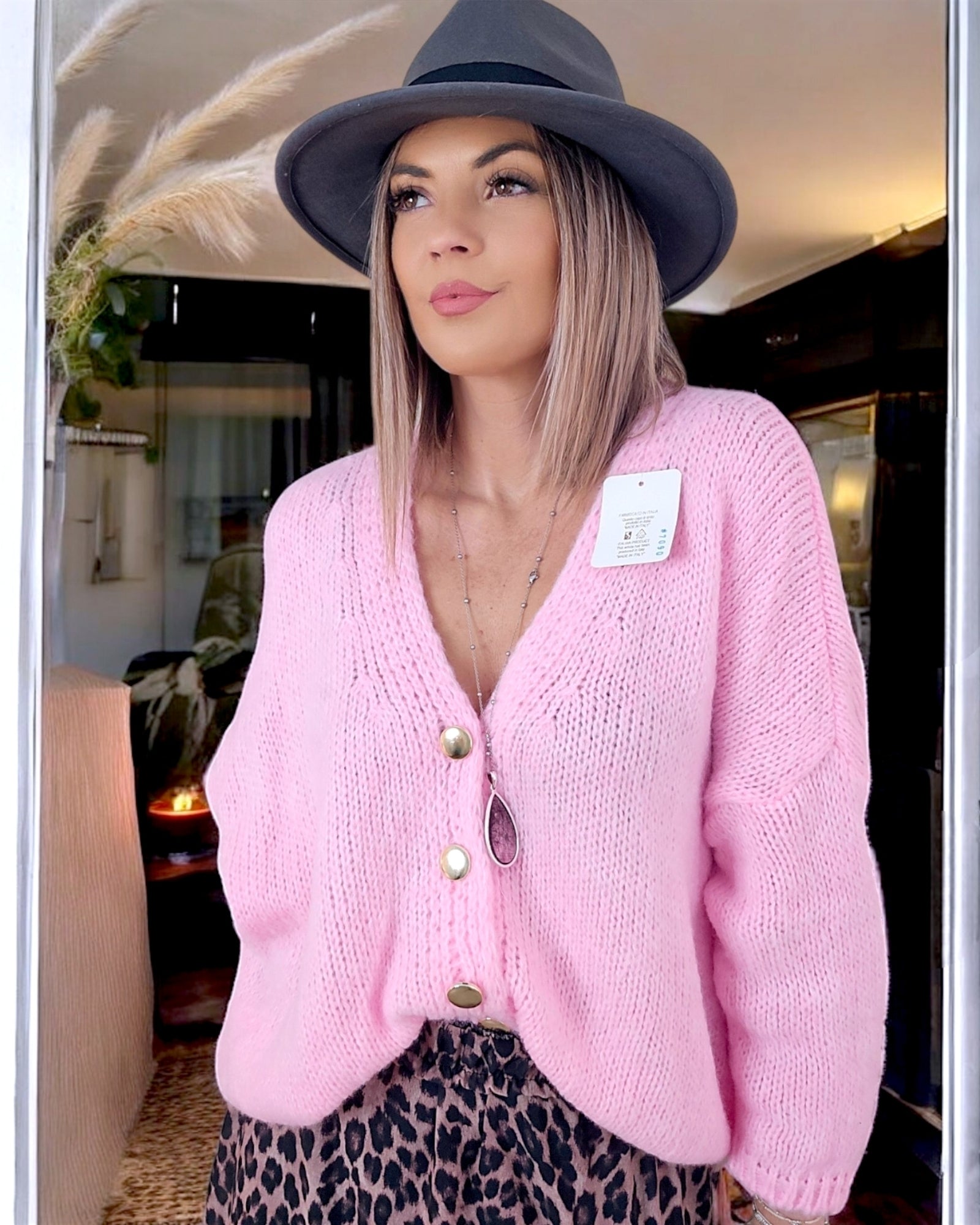 Cardigan bonbon double sens