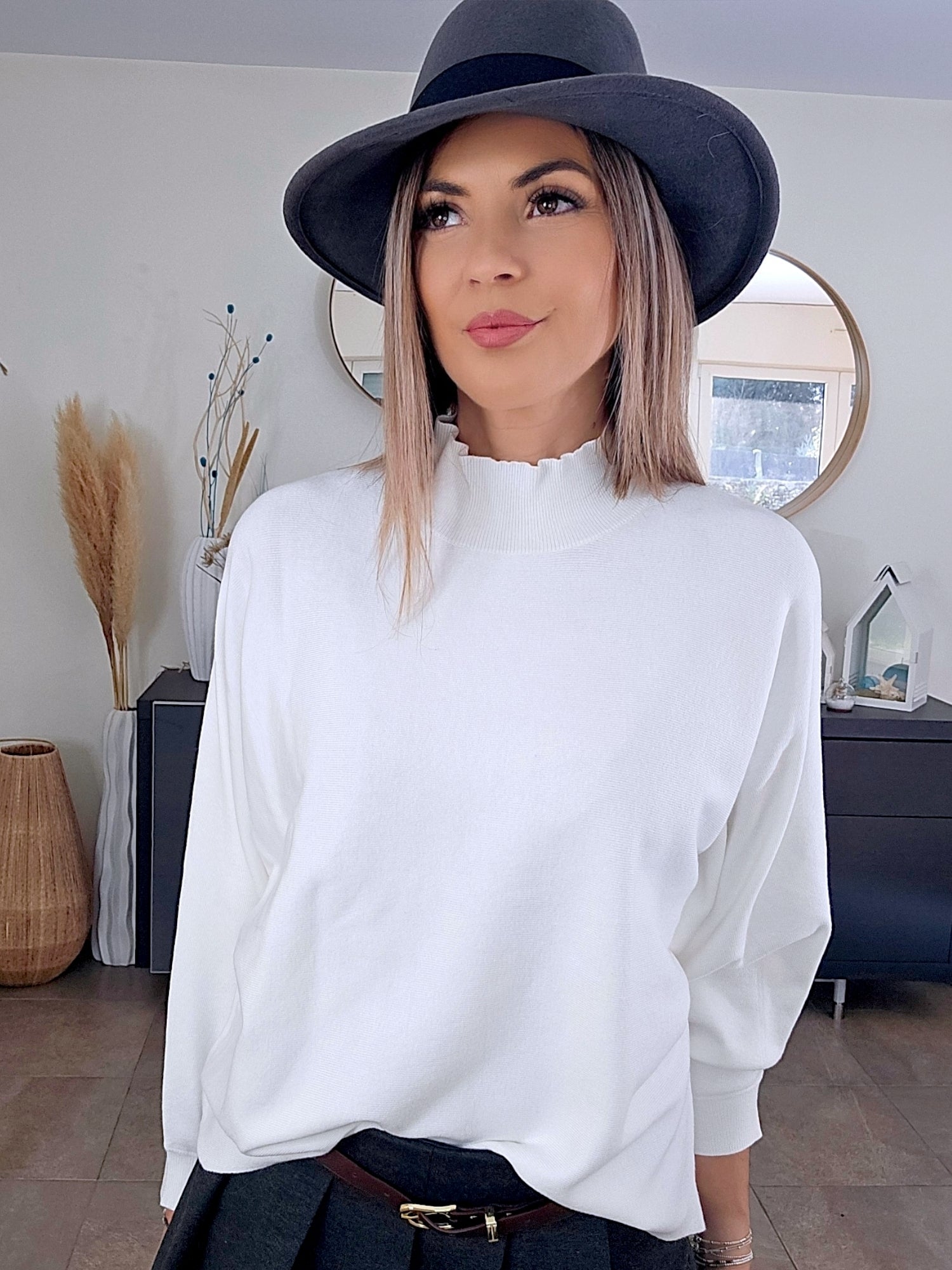 Pull col cheminé