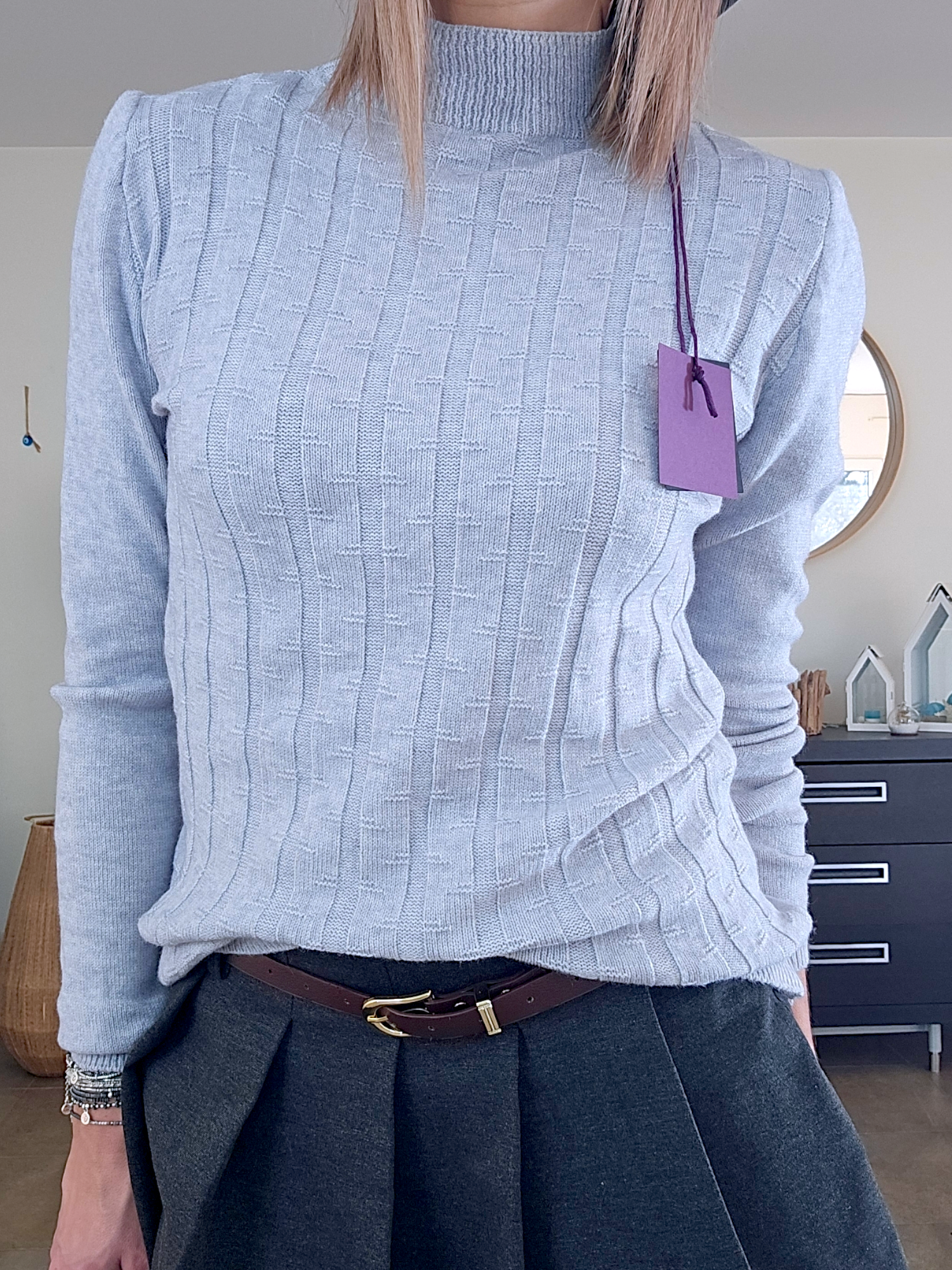 Pull col cheminé