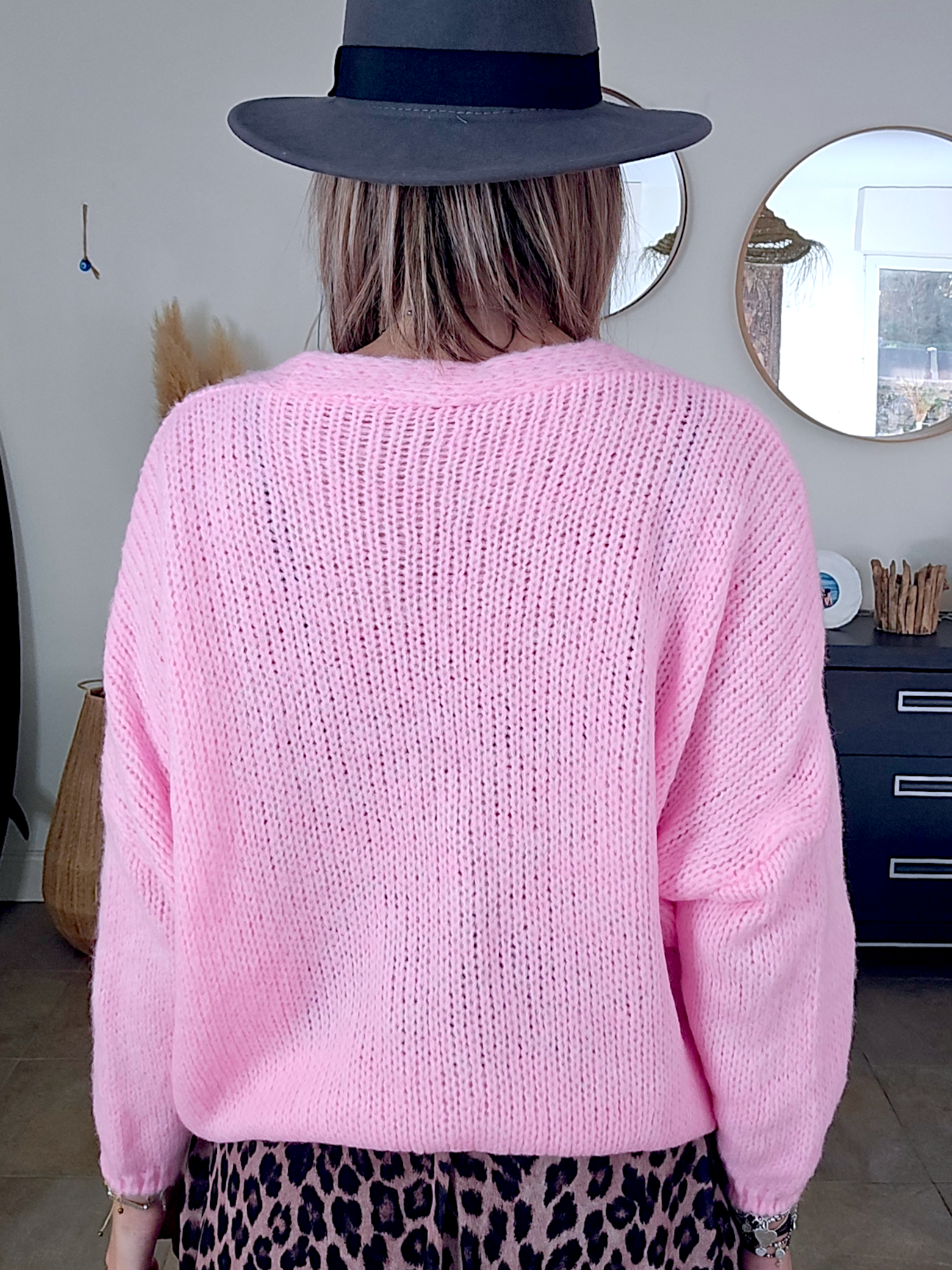 Cardigan bonbon double sens
