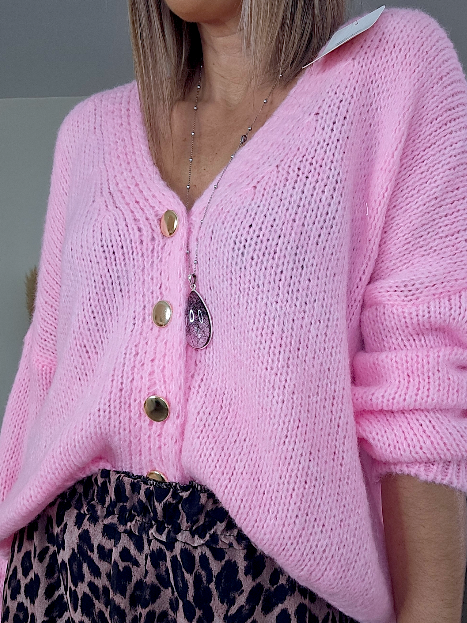 Cardigan bonbon double sens