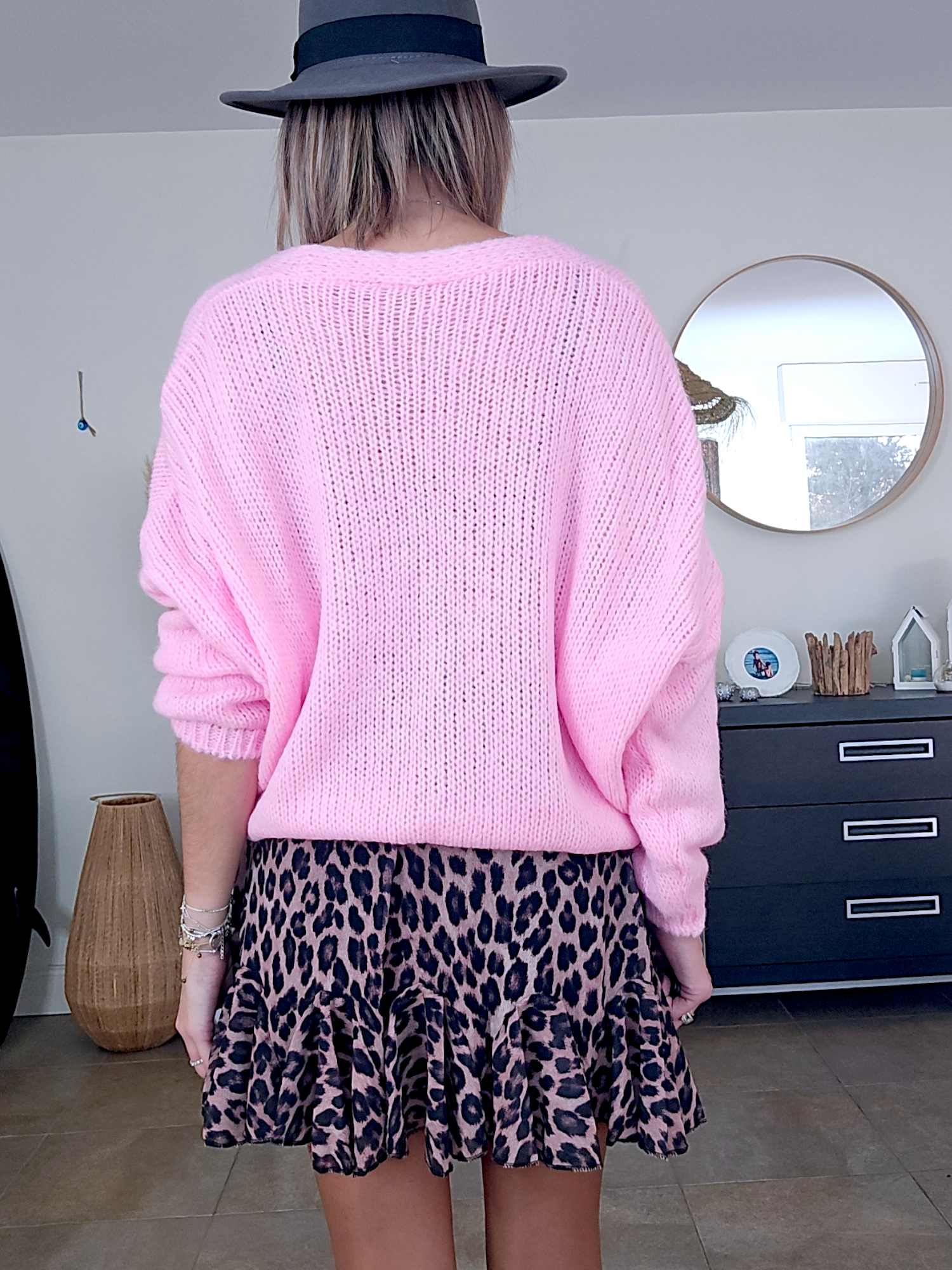 Cardigan bonbon double sens