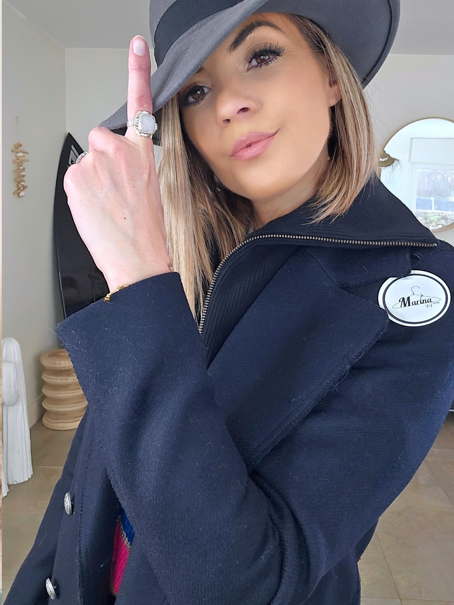 Manteau caban laine