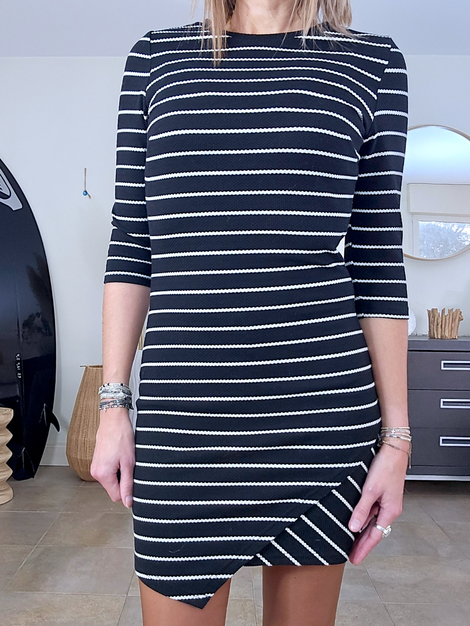 Robe marin asymétrique
