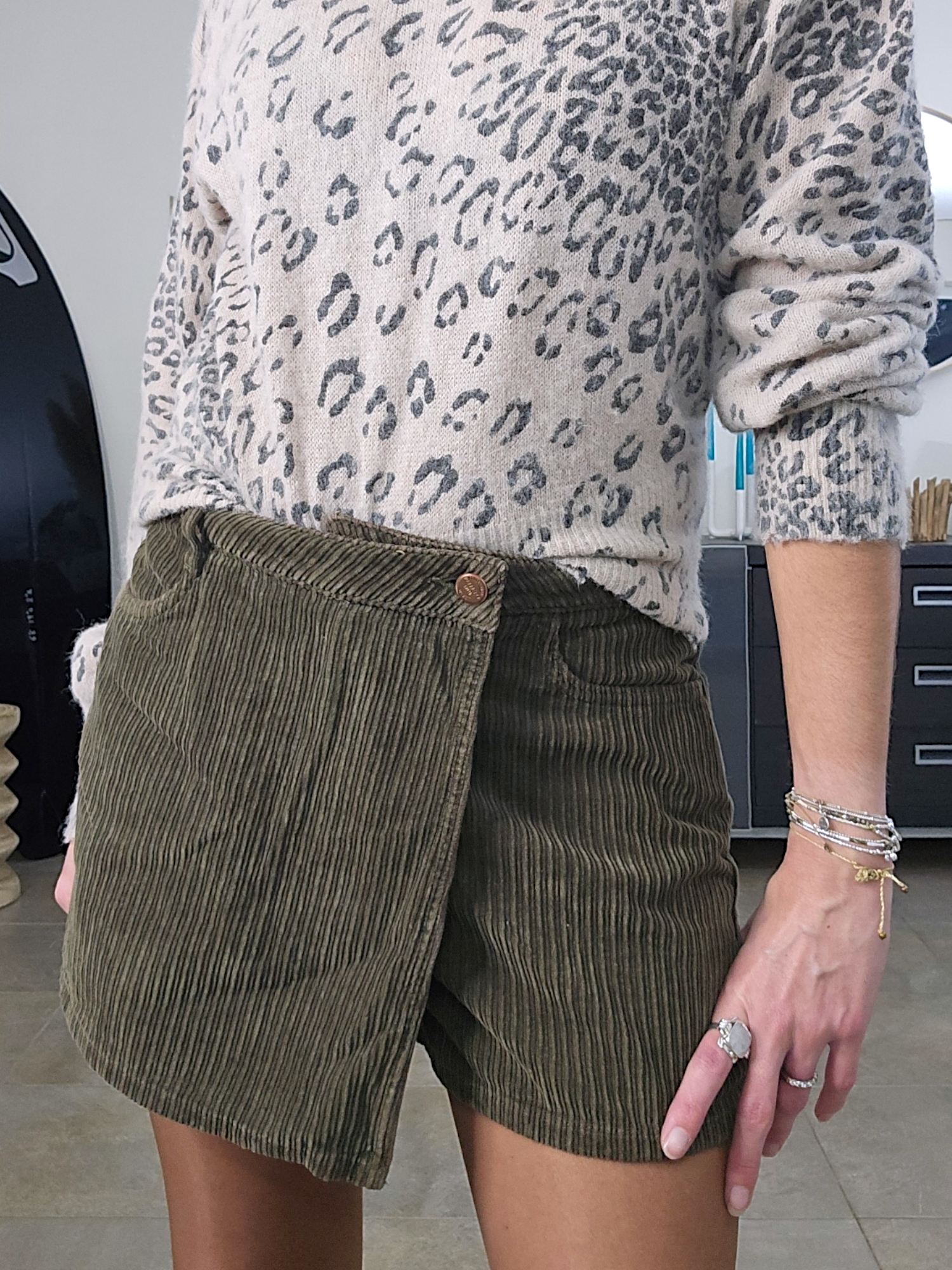 Jupe-short velours