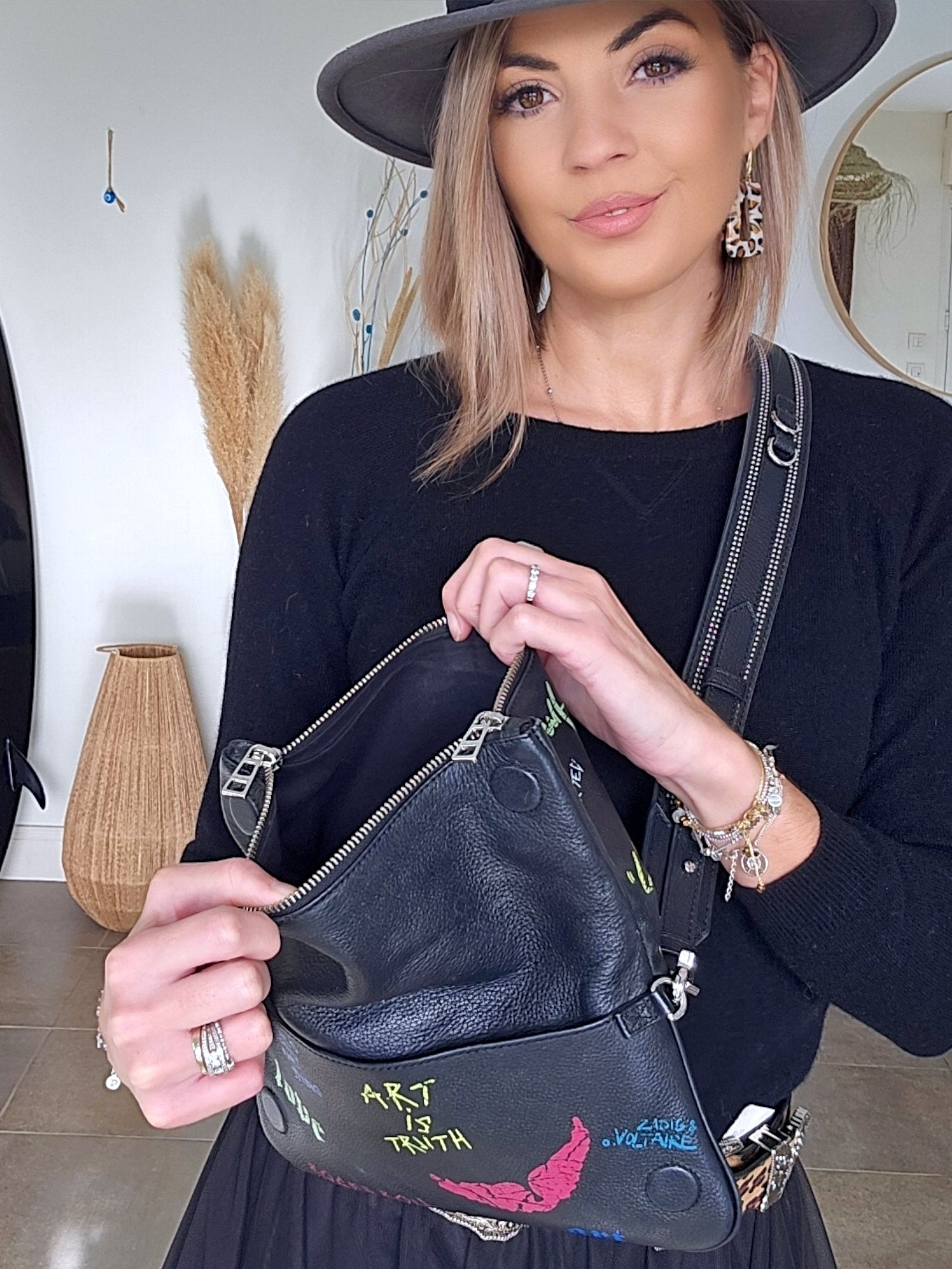 Sac cuir tags