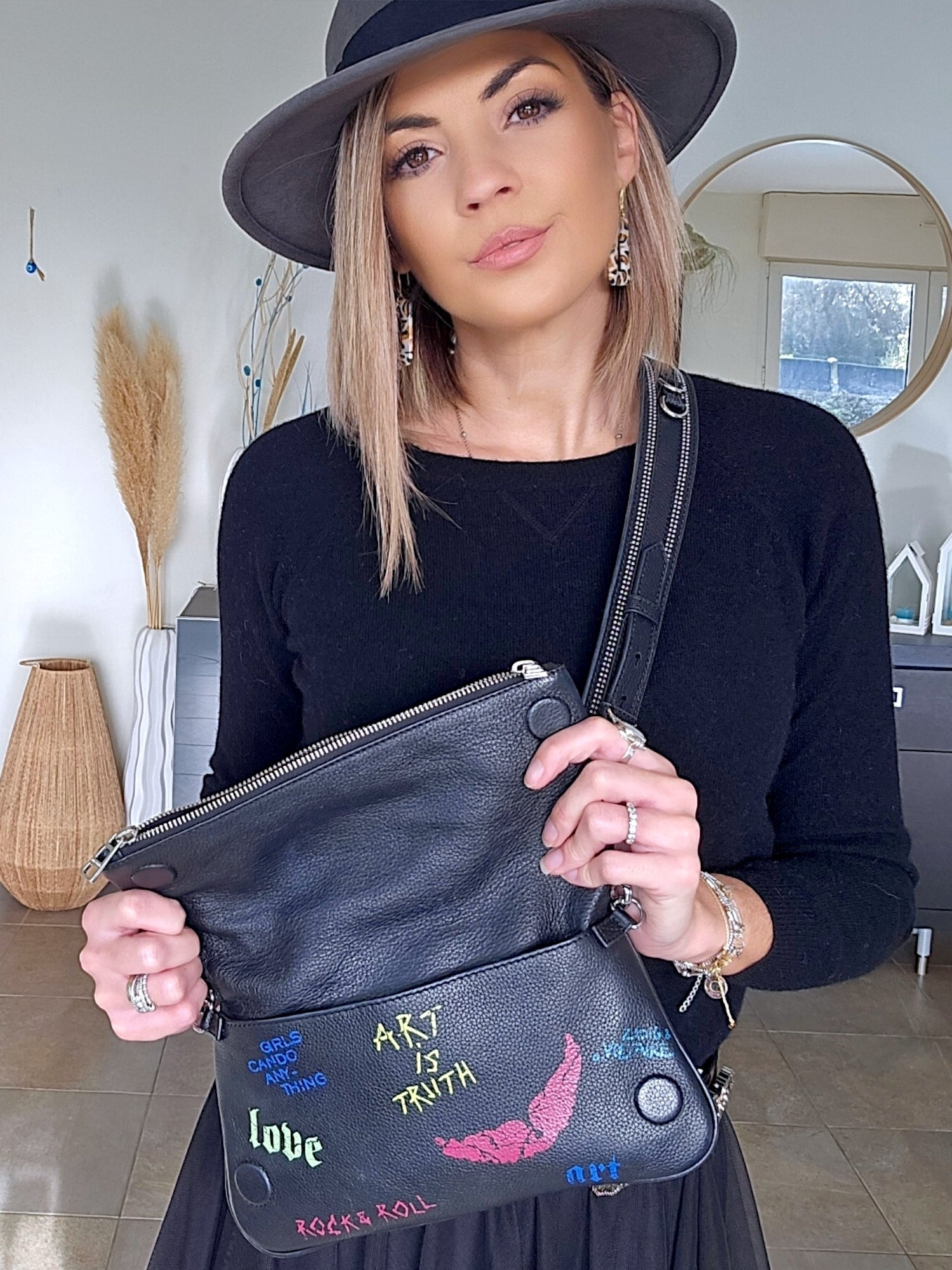 Sac cuir tags