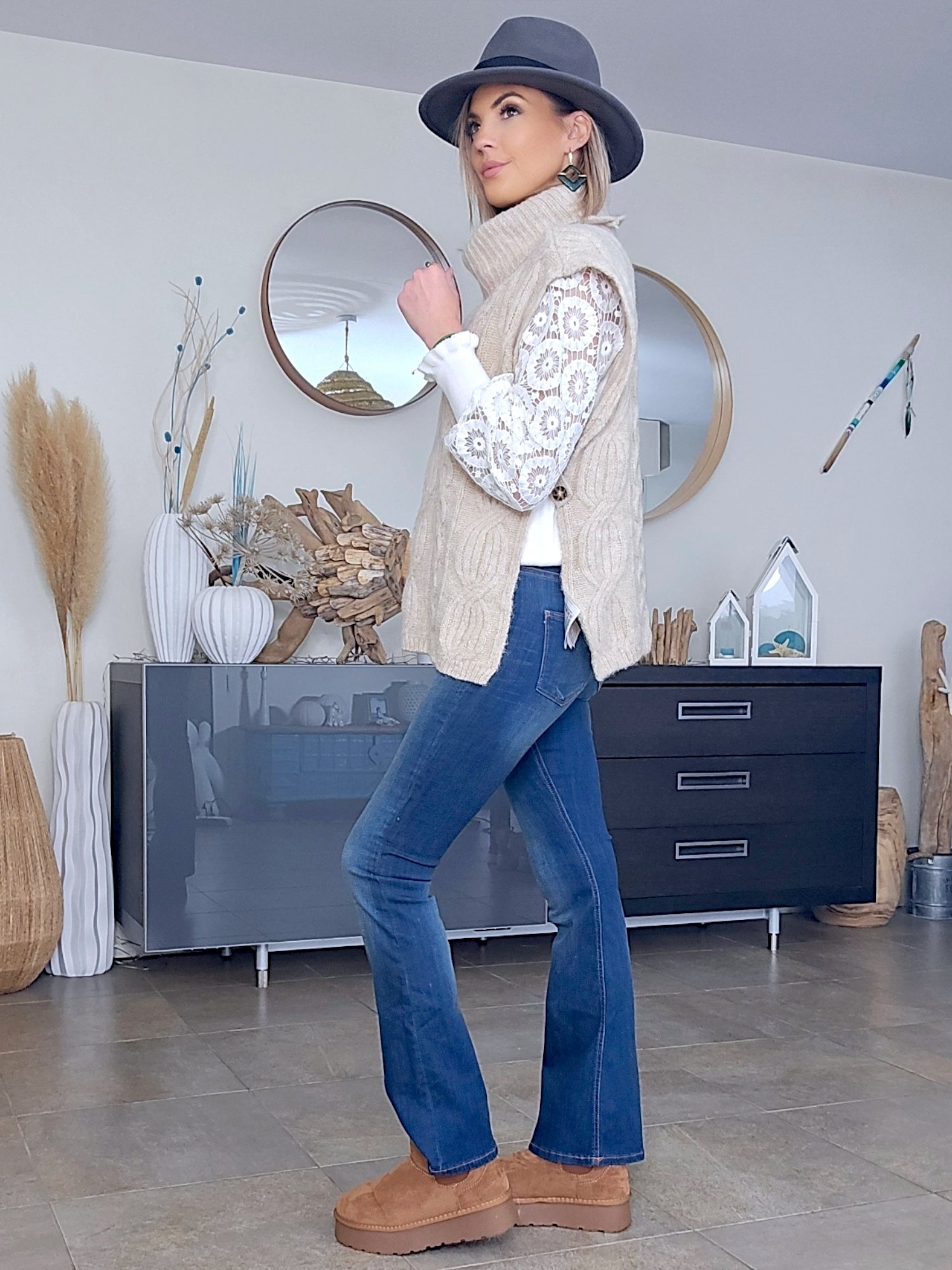 Pull chic col cheminé
