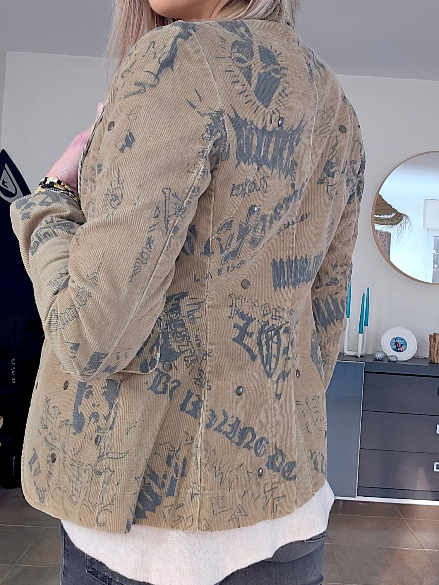 Veste tags en velours